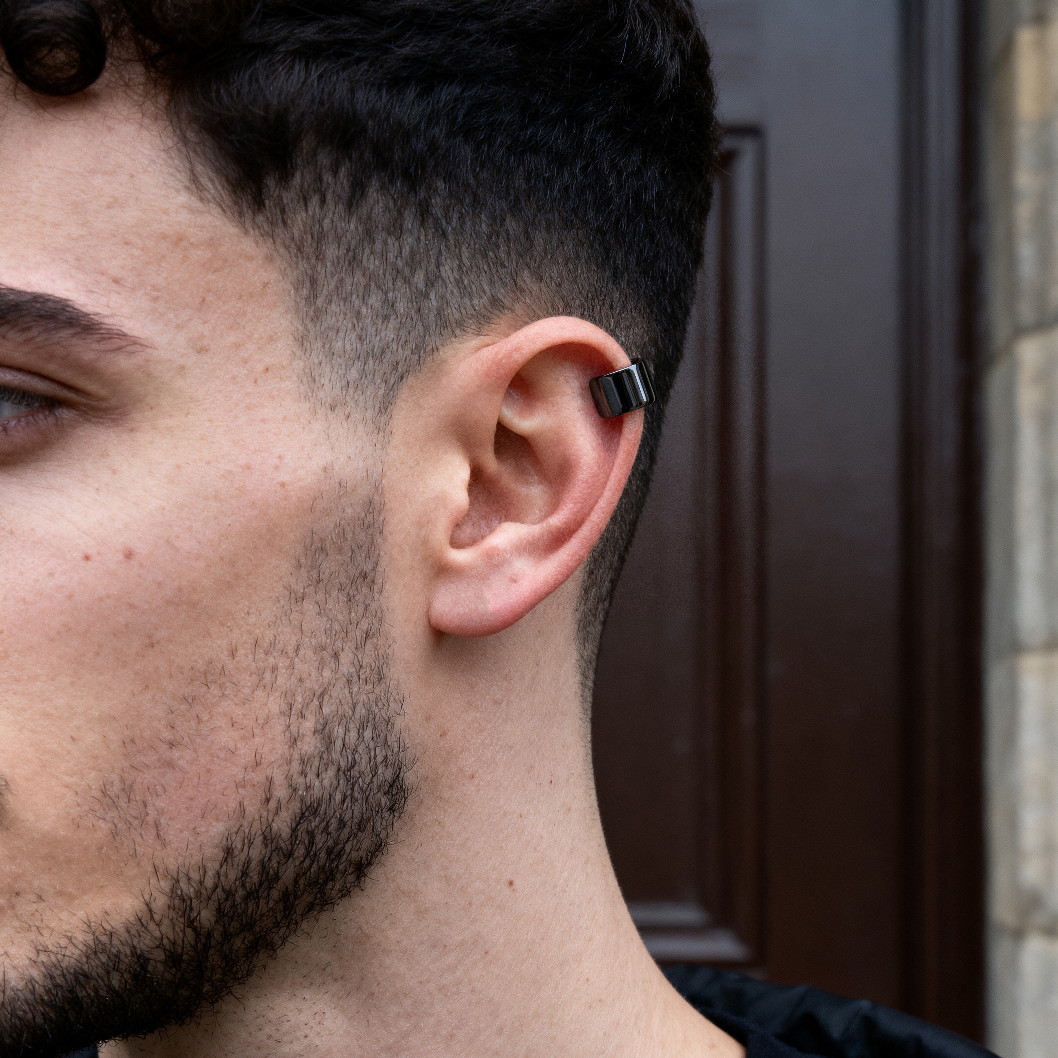 Helix | 10 mm Schwarze Ear Cuff (Ohrmanschette) - 3