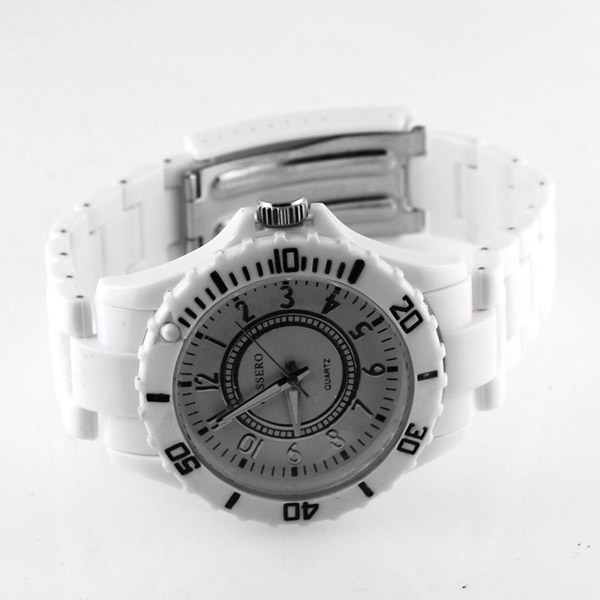 PASSERO - Hvidt Plastik Ur - 1