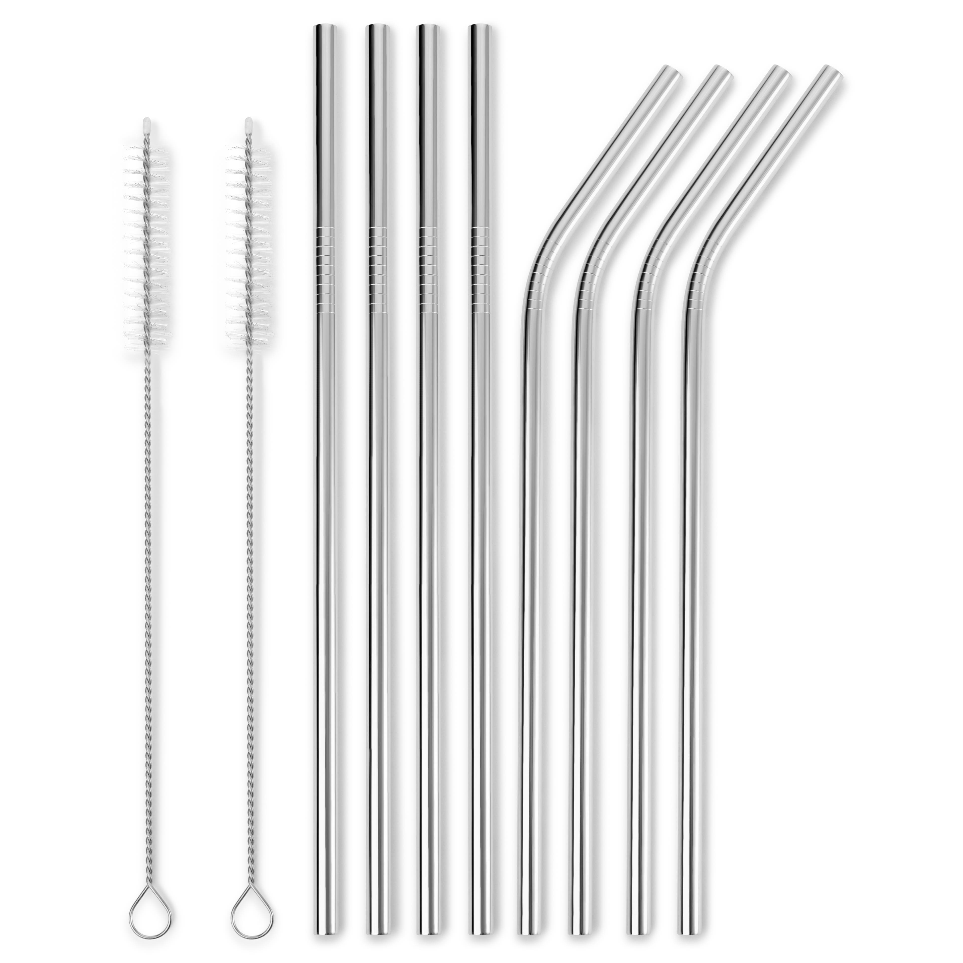 Dishwasher-Safe Stainless Steel Straws | Set of 8