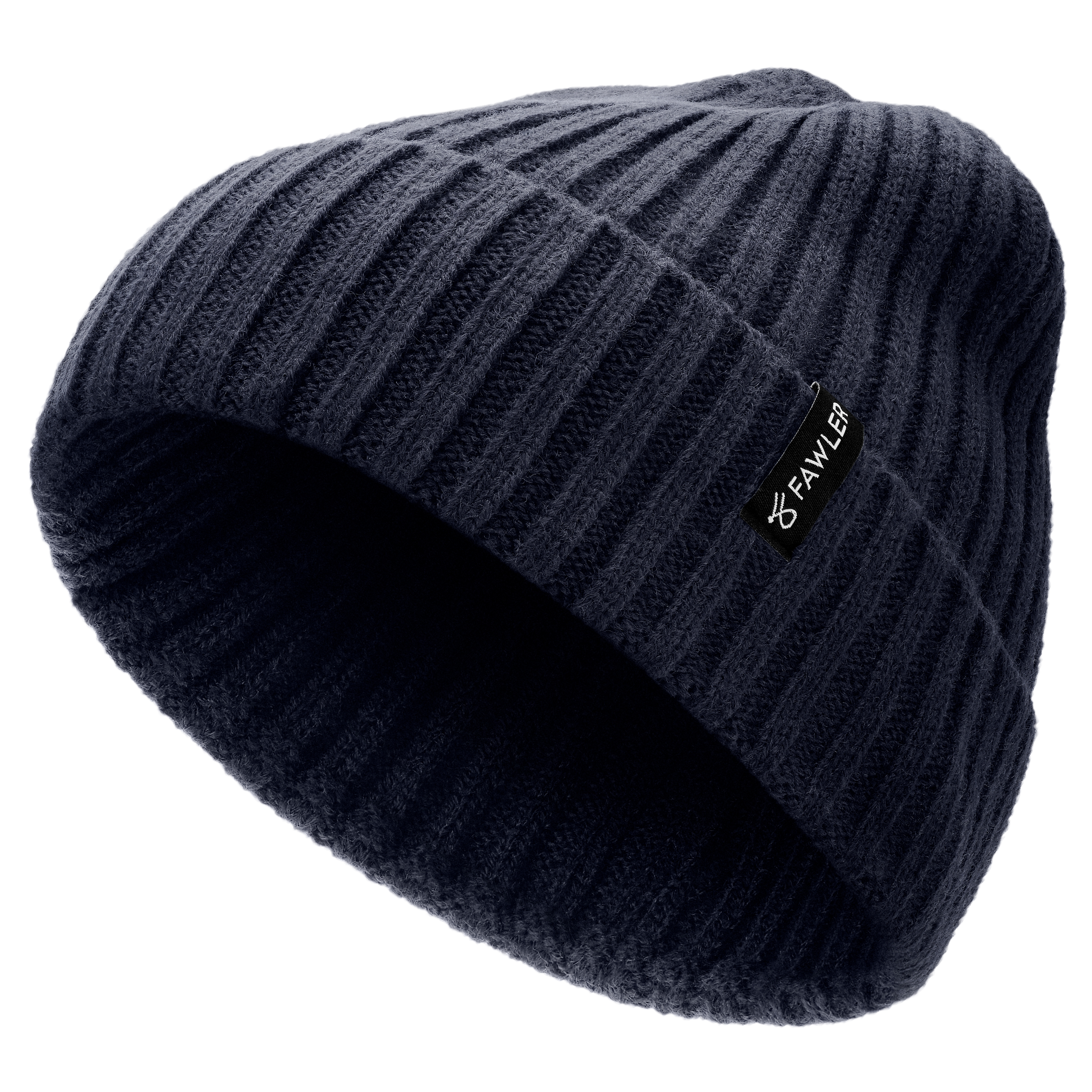 Arctic | Navy Rib Knitted Wool Blend Beanie