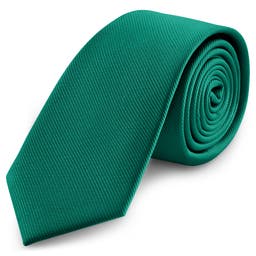 Cravate en gros-grain vert émeraude de 8 cm