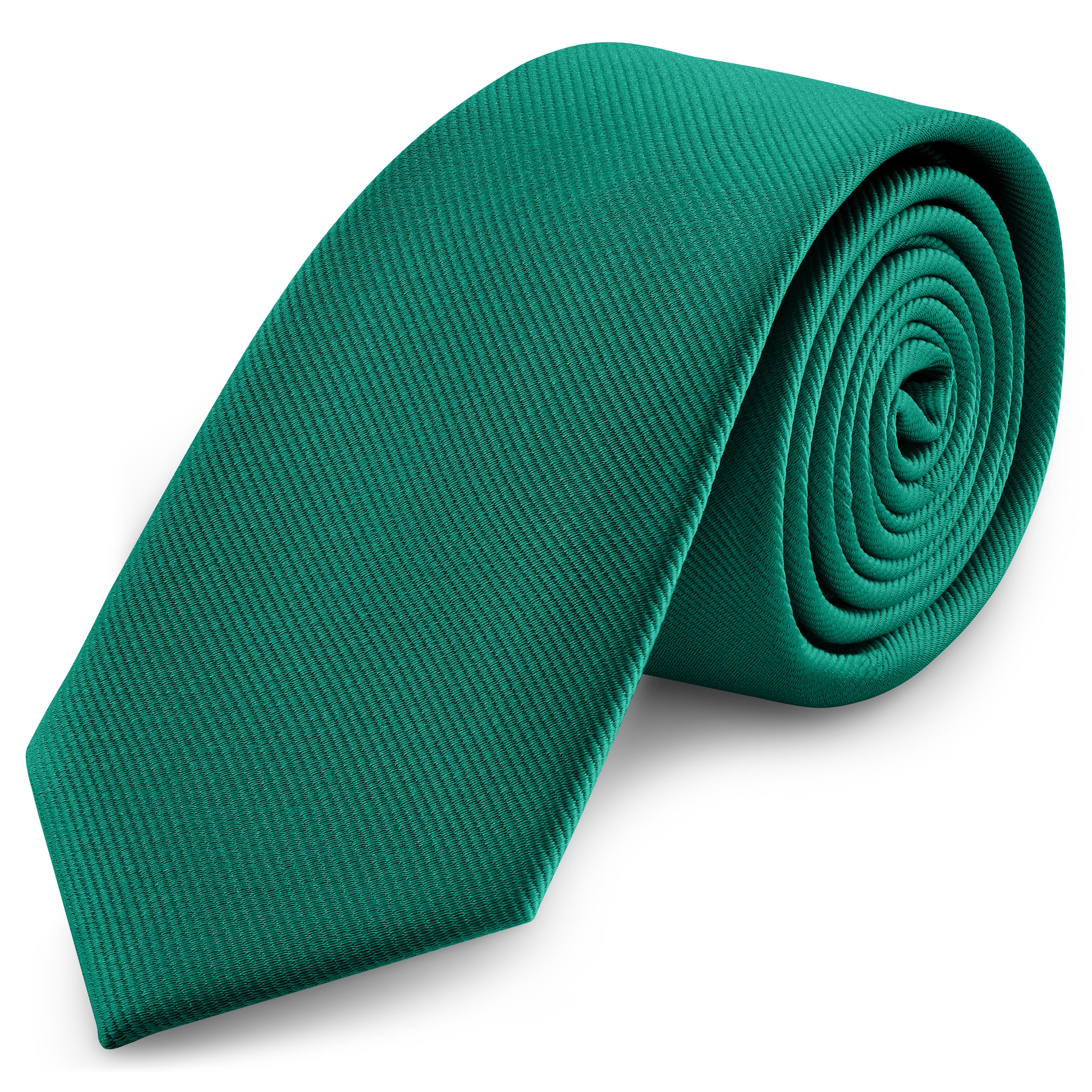 Corbata de grogrén verde esmeralda de 8 cm