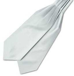 Silver-Tone Grosgrain Cravat