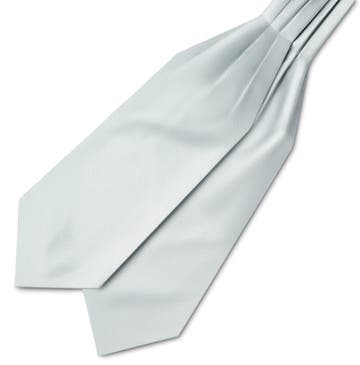 Silberfarbene Grosgrain Krawatte
