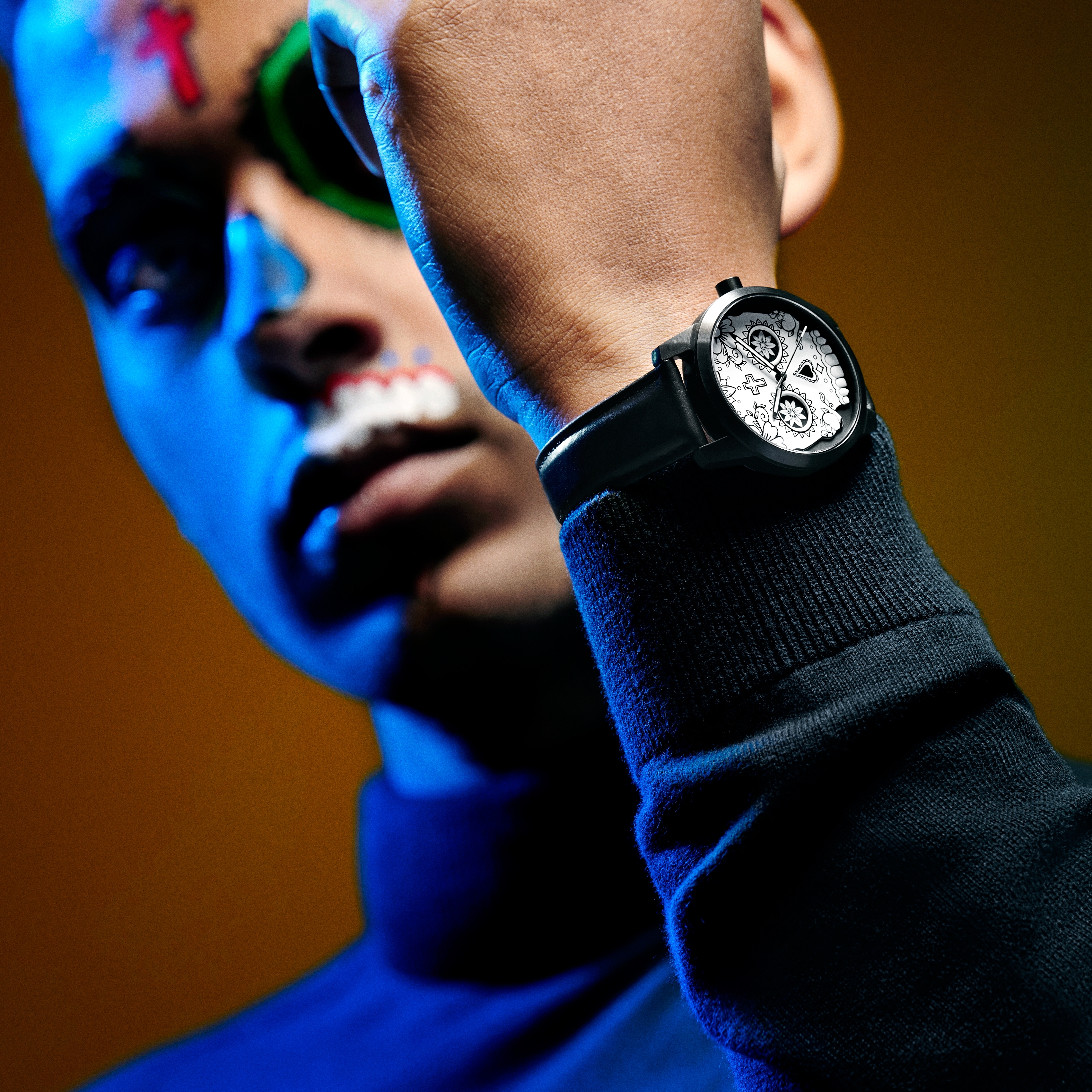 Todos | Weißer Schädel Tag der Toten Uhr - 2