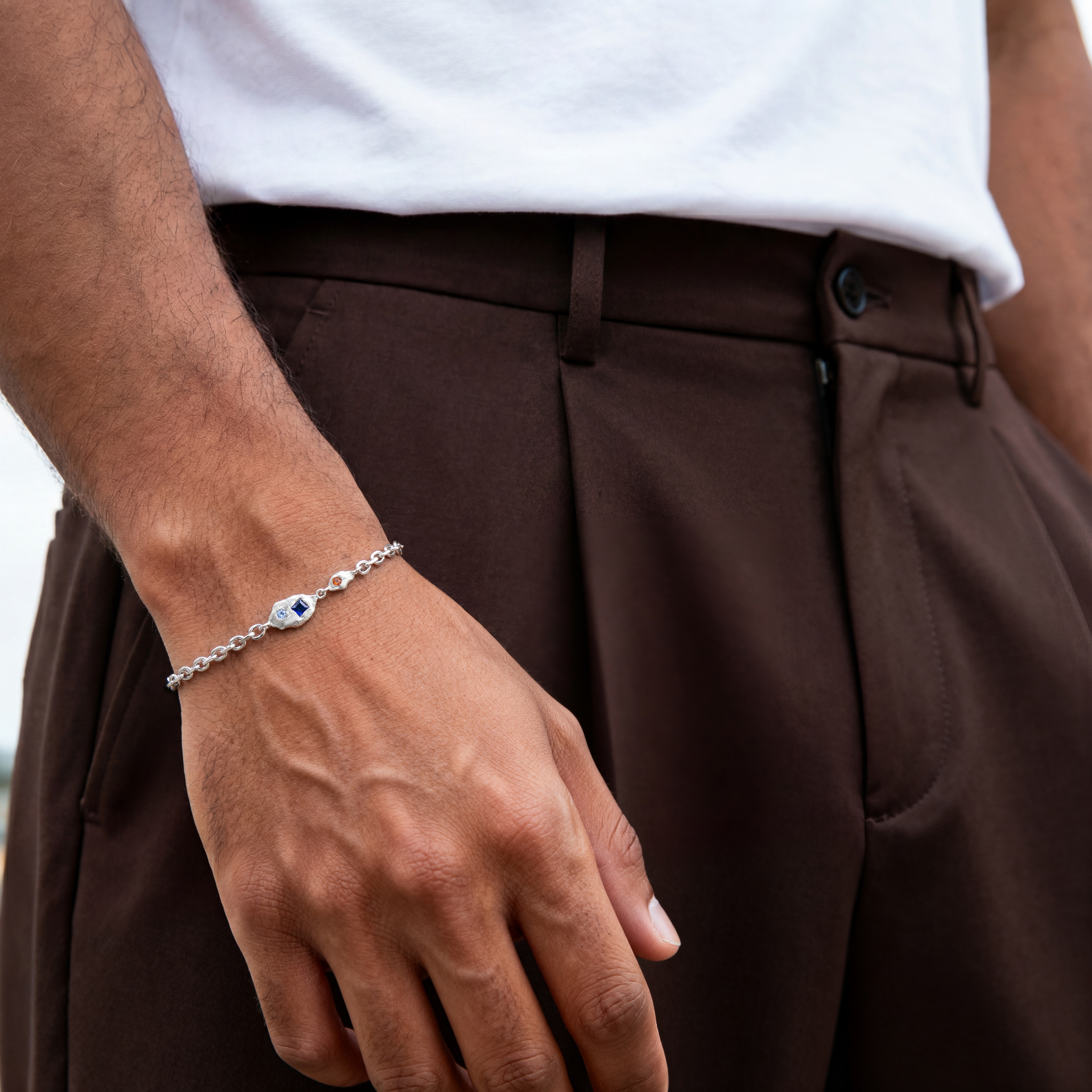 Hidden Gem | Sunset Harmony-armband van 925 sterling zilver - 3