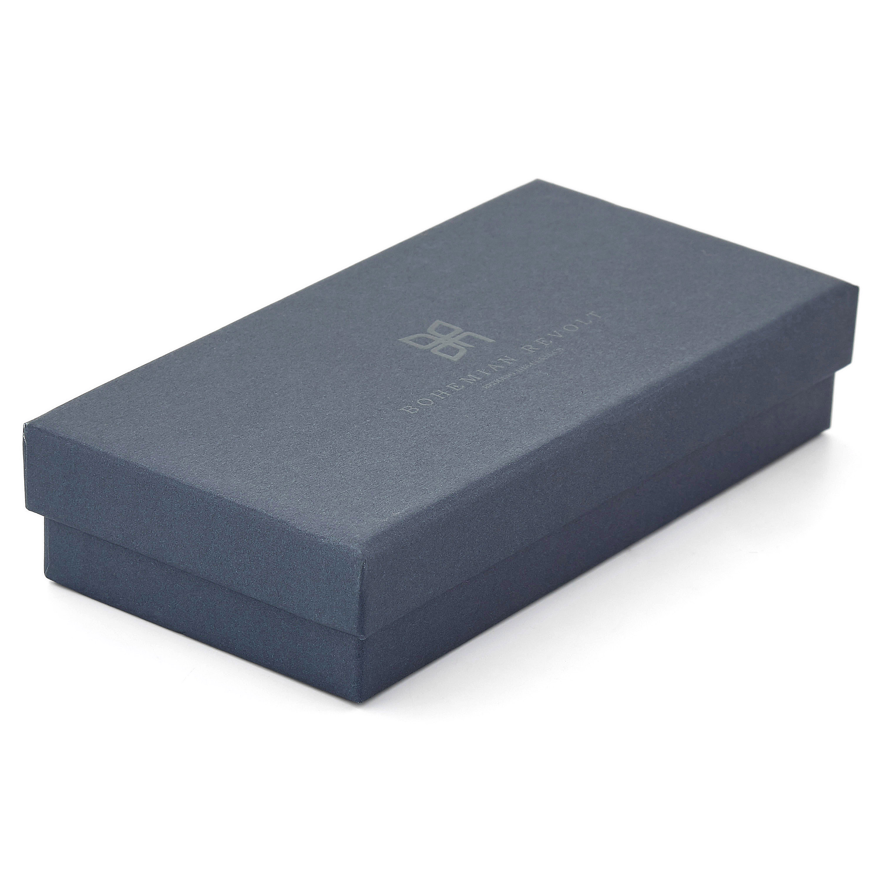 Schwarze Gemusterte Selbstbinder Fliege - 3