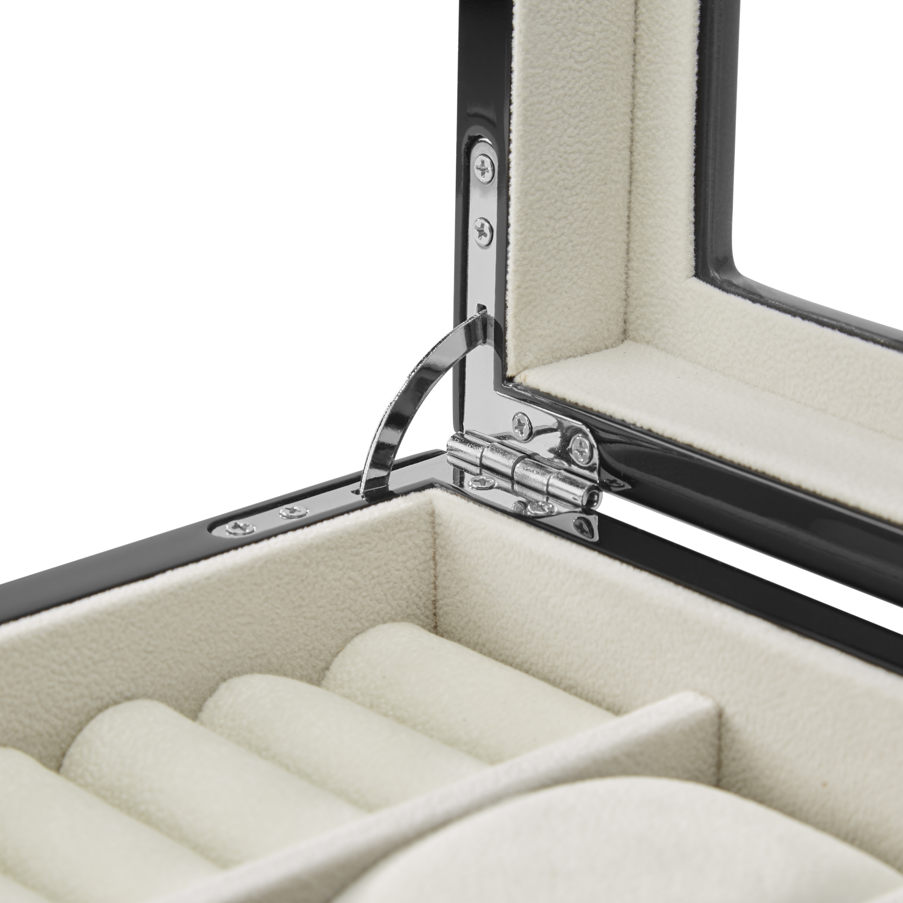 Θήκη Φύλαξης Ρολογιών & Μανικετόκουμπων (Μαύρη Λάκα) με Κλειδαριά - 8 Ρολόγια - 5