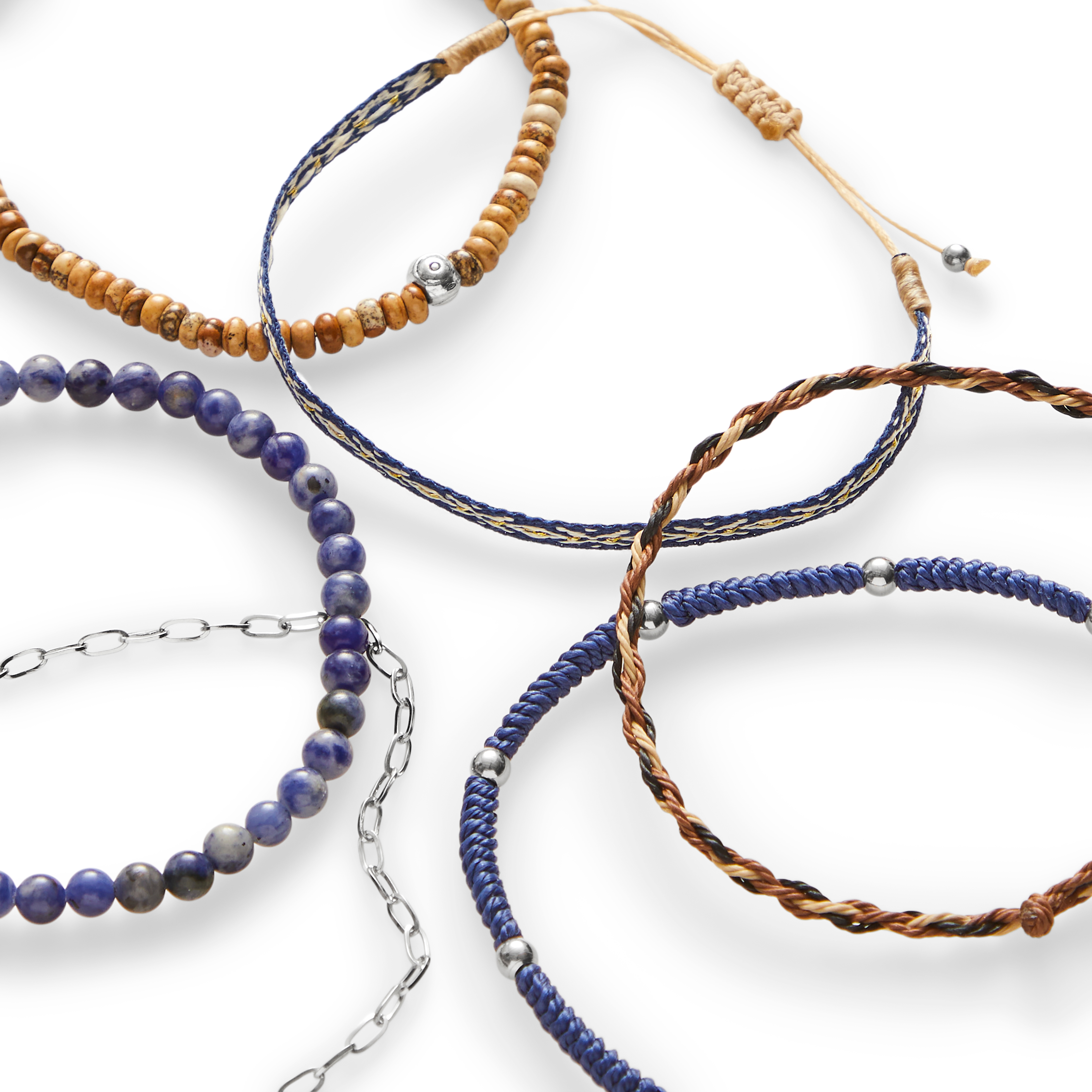 Amalfi | Marsala Marina Set de 6 bracelets sable bleu - 2