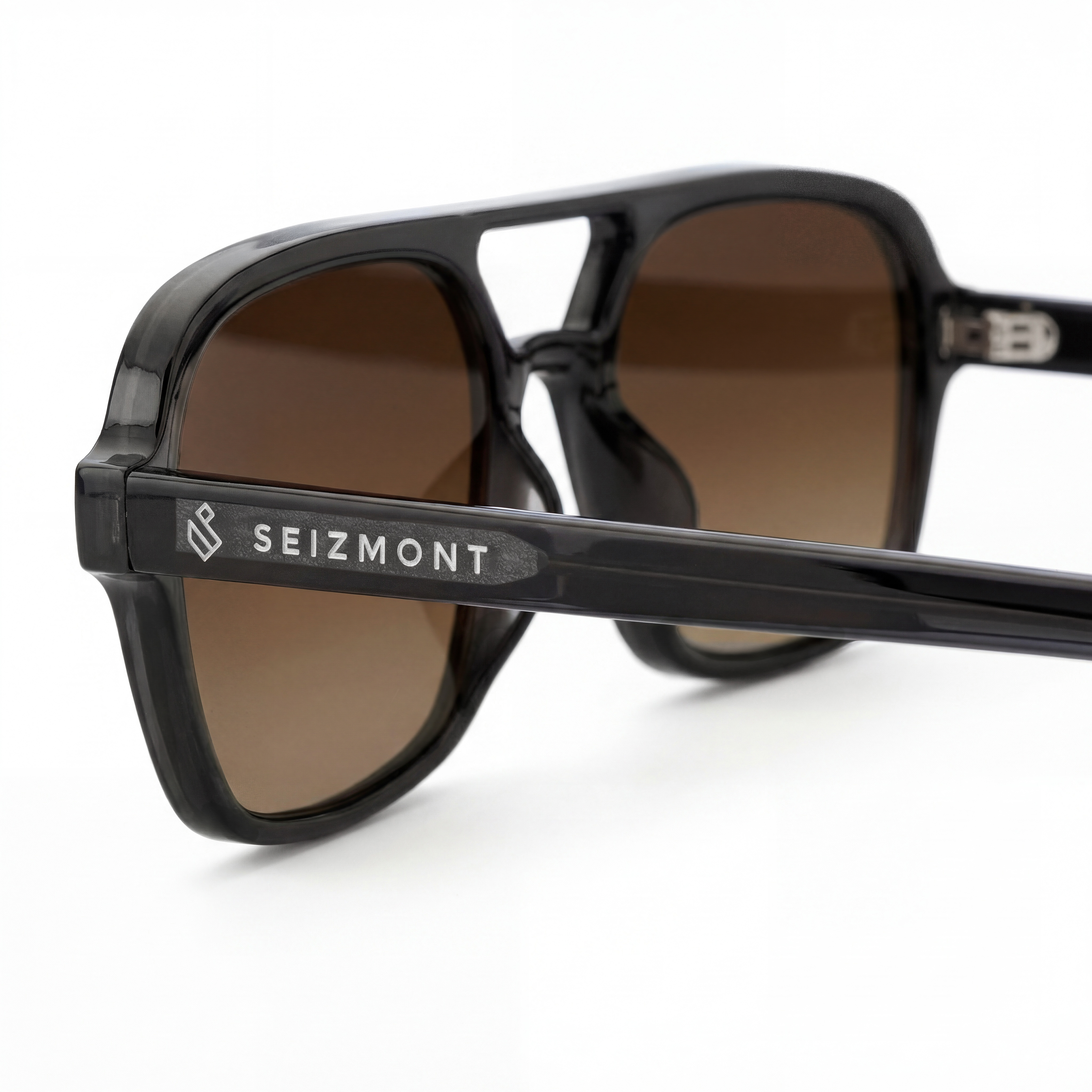 Spectrum | Smoky Black & Brown Aviator Sunglasses - 3