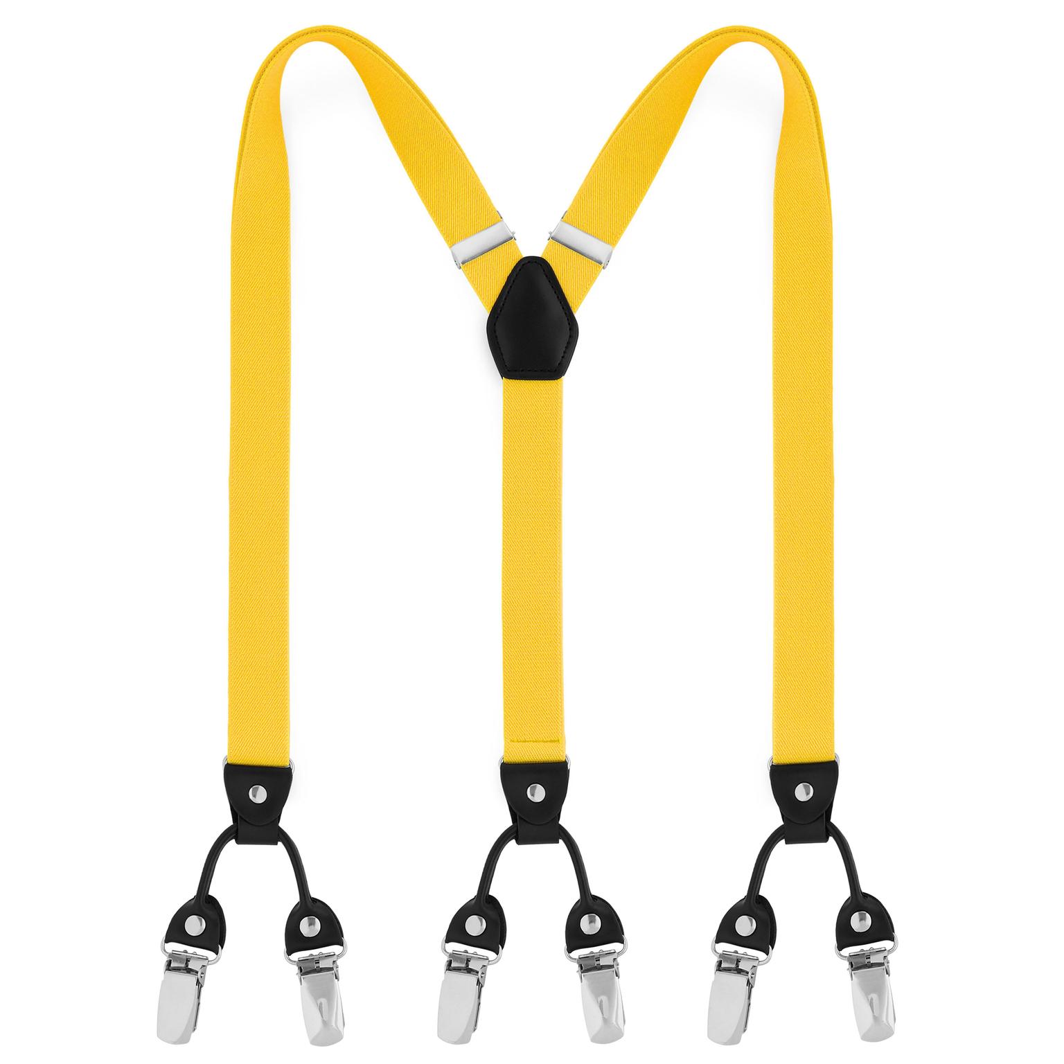 Slim Golden Yellow Clip-On Braces Slim Golden Yellow Clip-On Braces