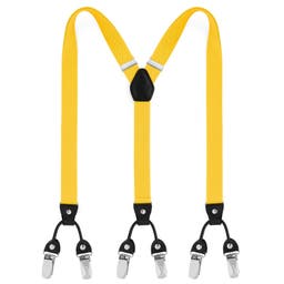 Slim Canary Yellow Clip-On Braces