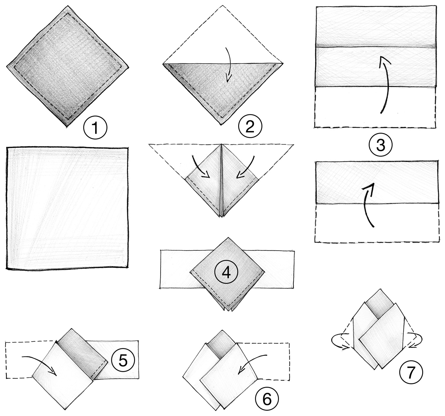 The Wrapped Pocket Square Fold