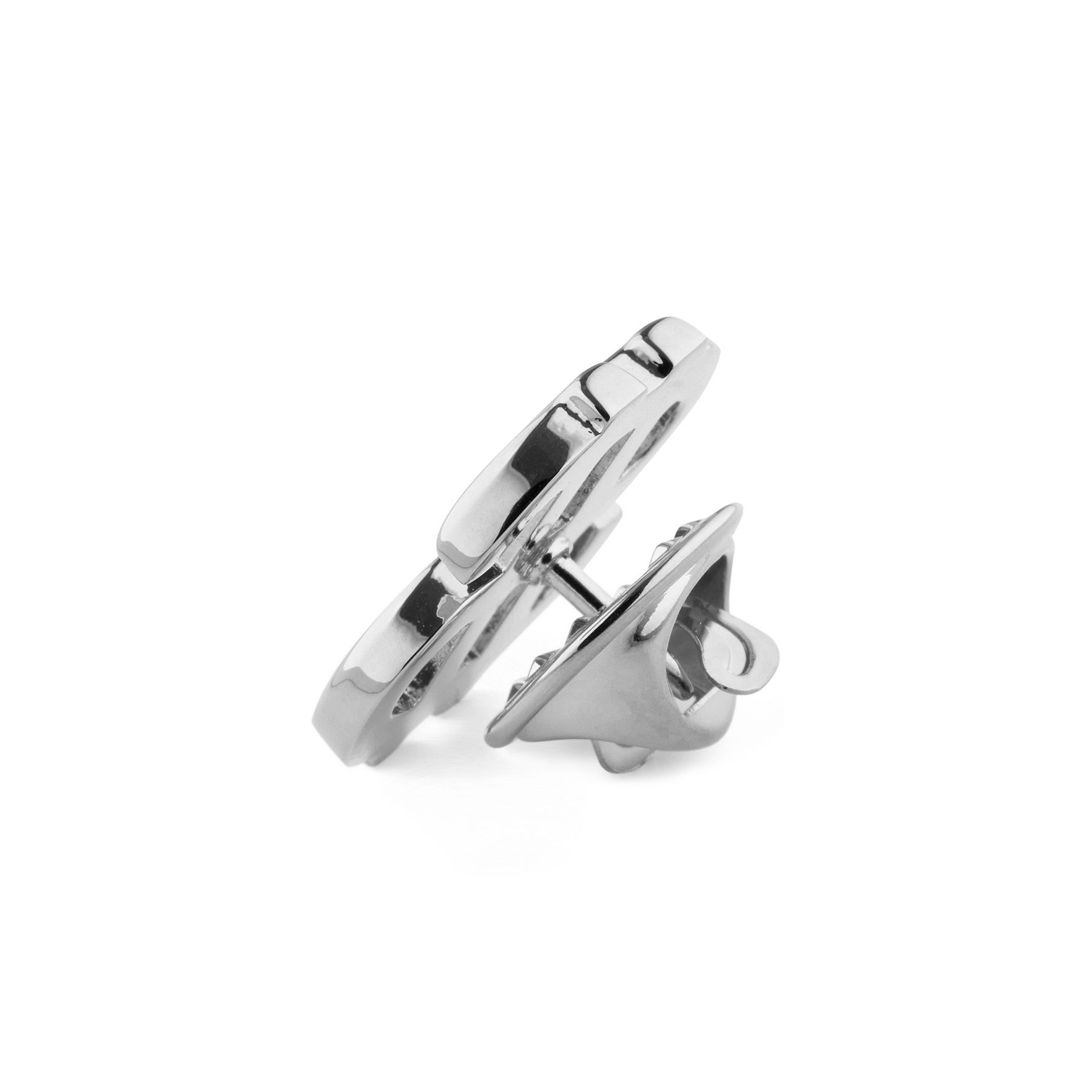 Srebrzysta szpilka do klapy w kształcie dolara - 4