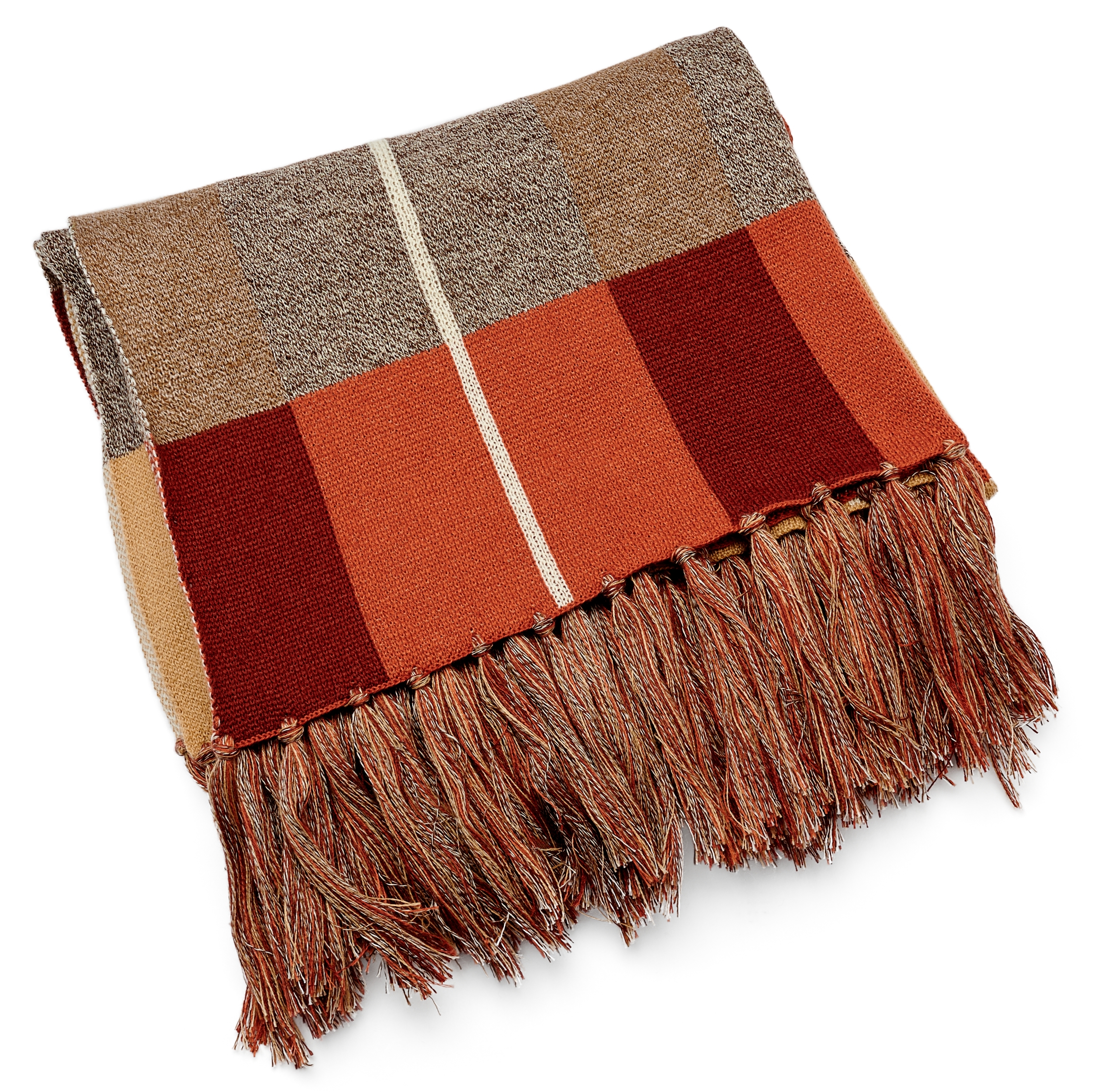 Hiems, Brown and Burgundy Plaid Scarf, In stock!