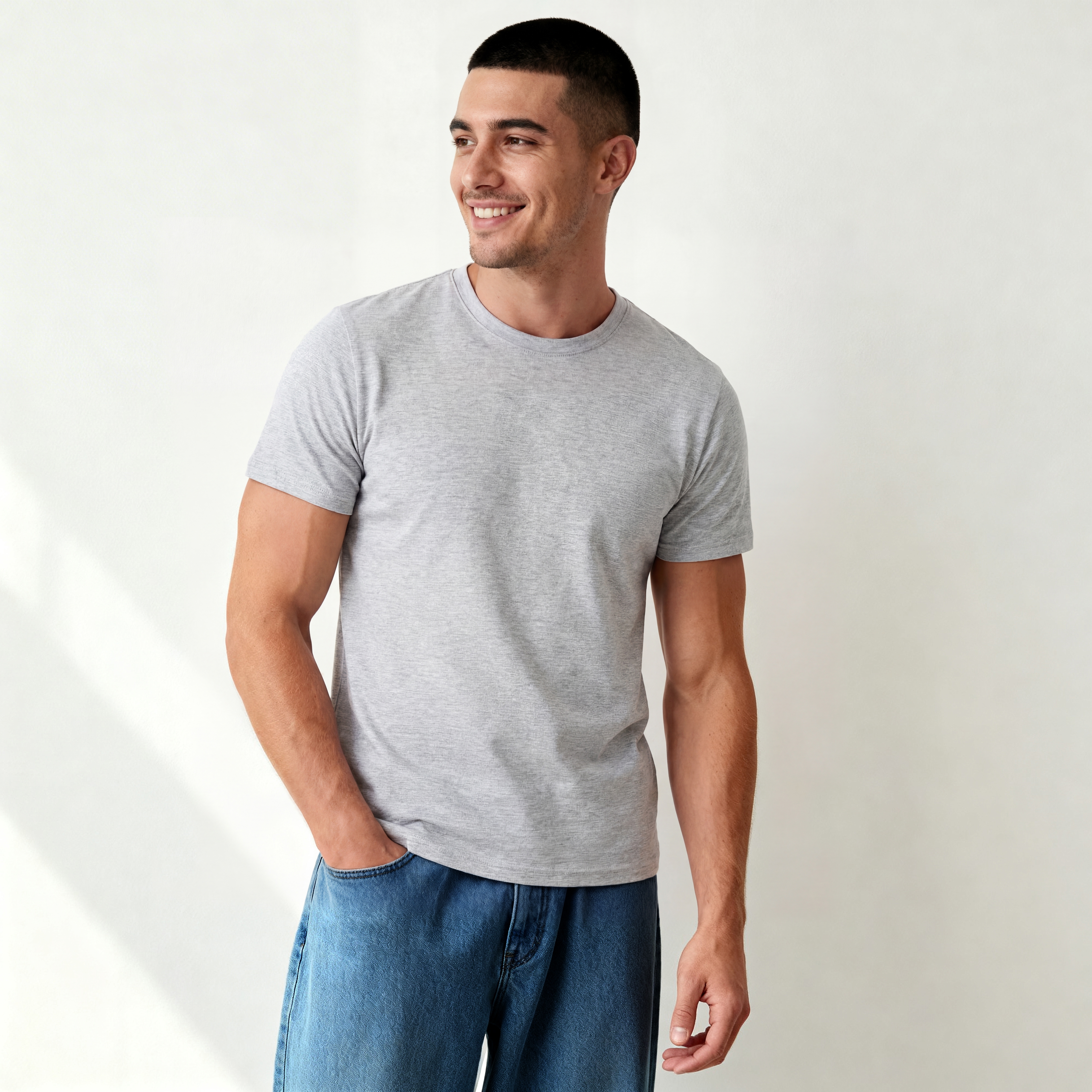 TrueFeel | T-shirt Cinza-claro em Algodão - 3