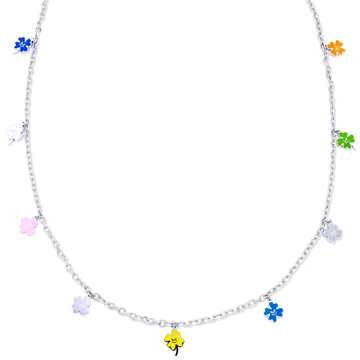 Pearlmania | Collier Lucky Clover en acier inoxydable Pearlmania | Collier Lucky Clover en acier inoxydable