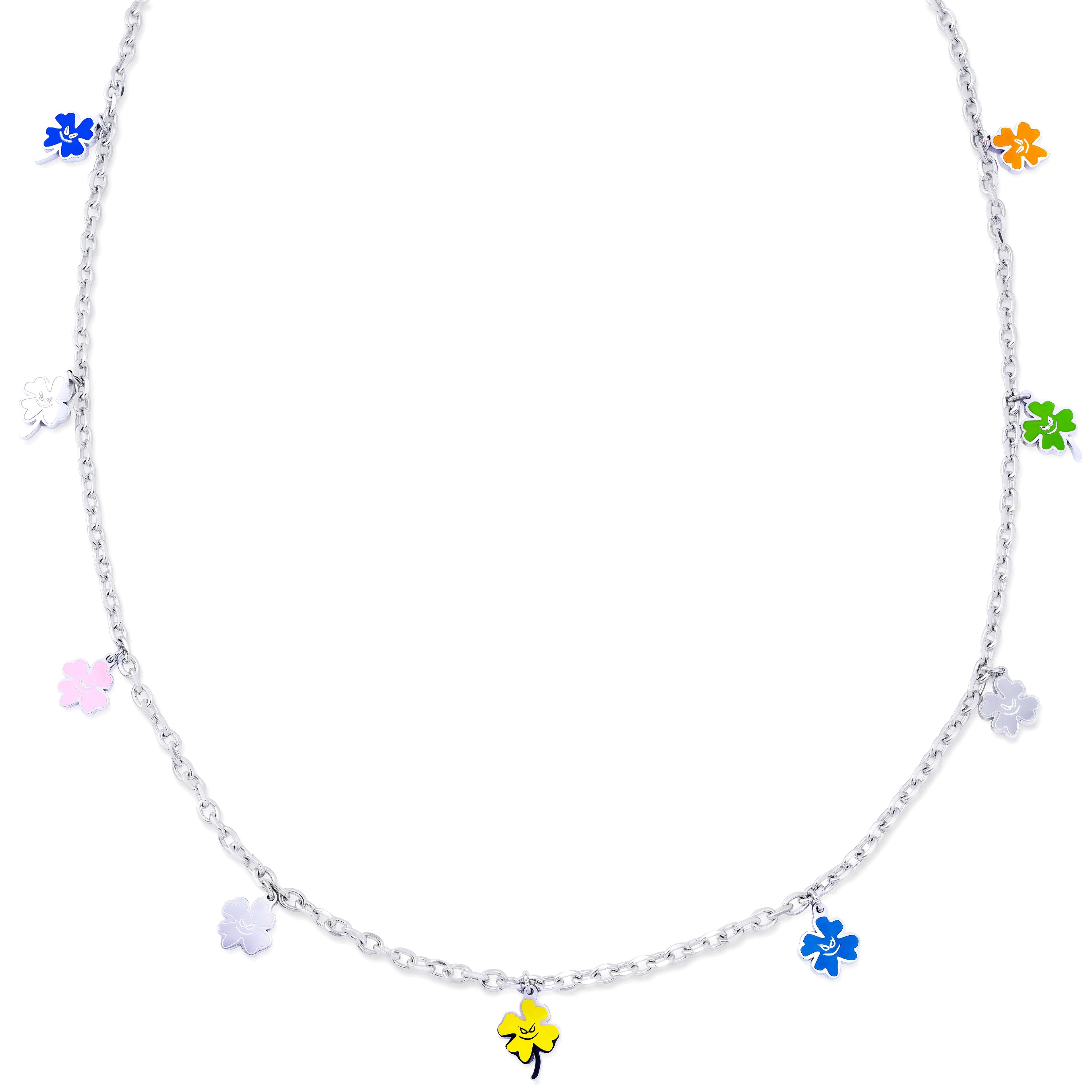 Pearlmania | Collier Lucky Clover en acier inoxydable Pearlmania | Collier Lucky Clover en acier inoxydable
