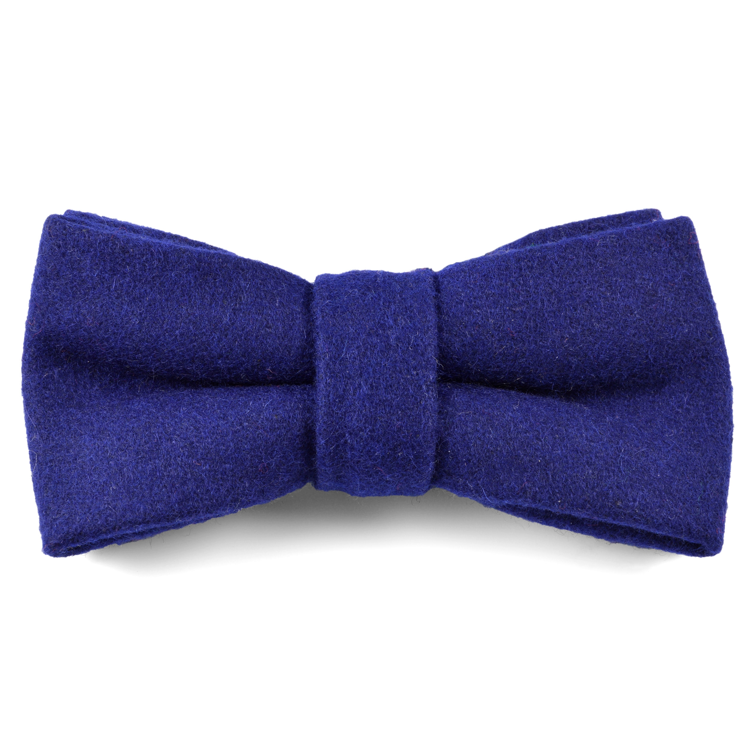 Niebieska ręcznie wykonana wełniana muszka - 1