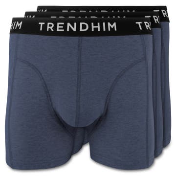 FlexFeel | Set van 3 koningsblauwe katoenen boxershorts FlexFeel | Set van 3 koningsblauwe katoenen boxershorts
