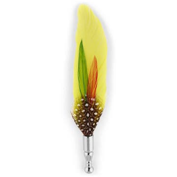 Yellow Feather Lapel Pin