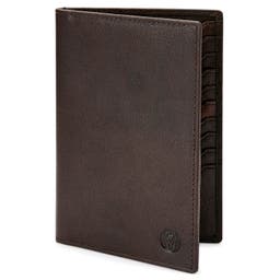 Montreal Brown Large Leather Card Travel Wallet