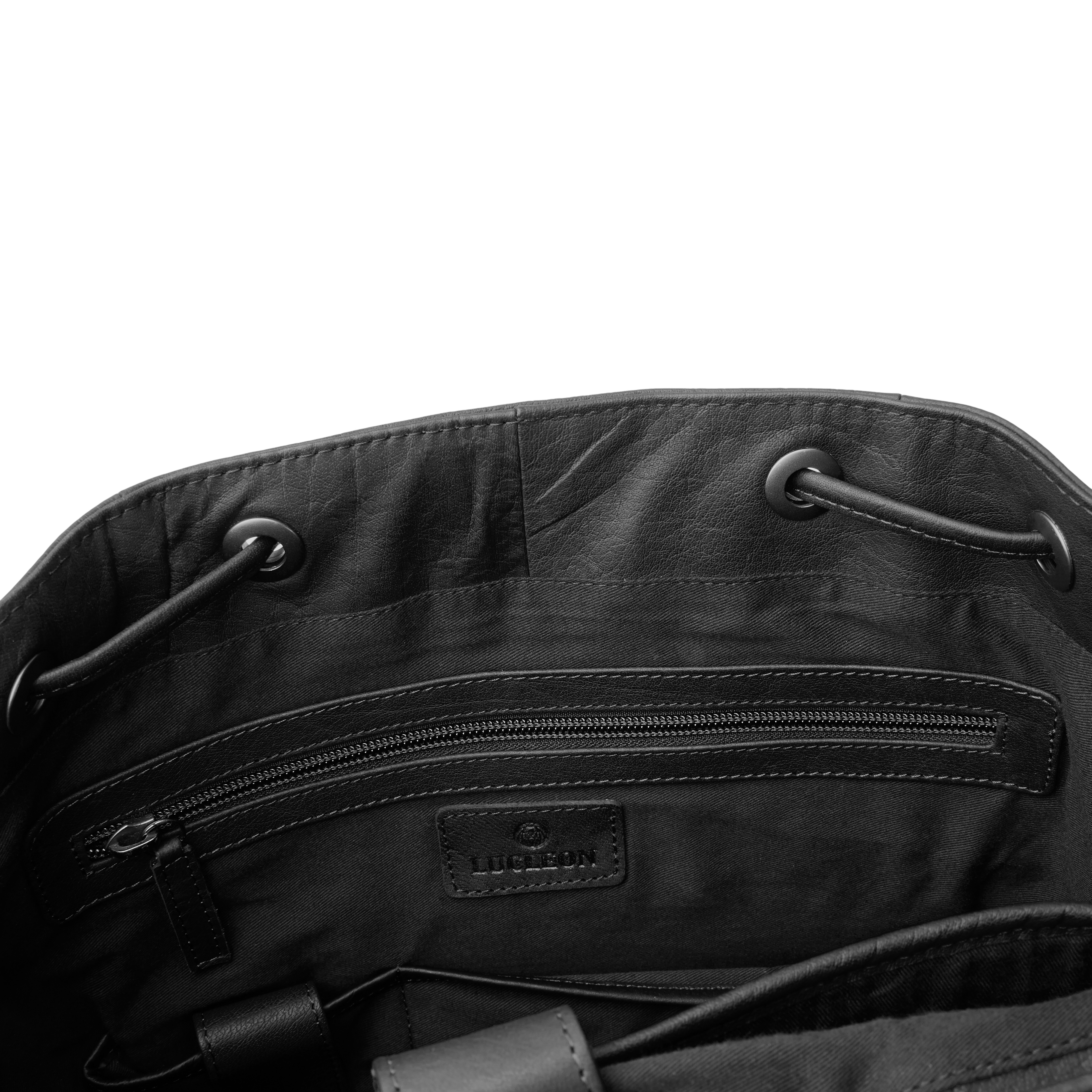 Oxford Black Backpack Leather Bag - 6