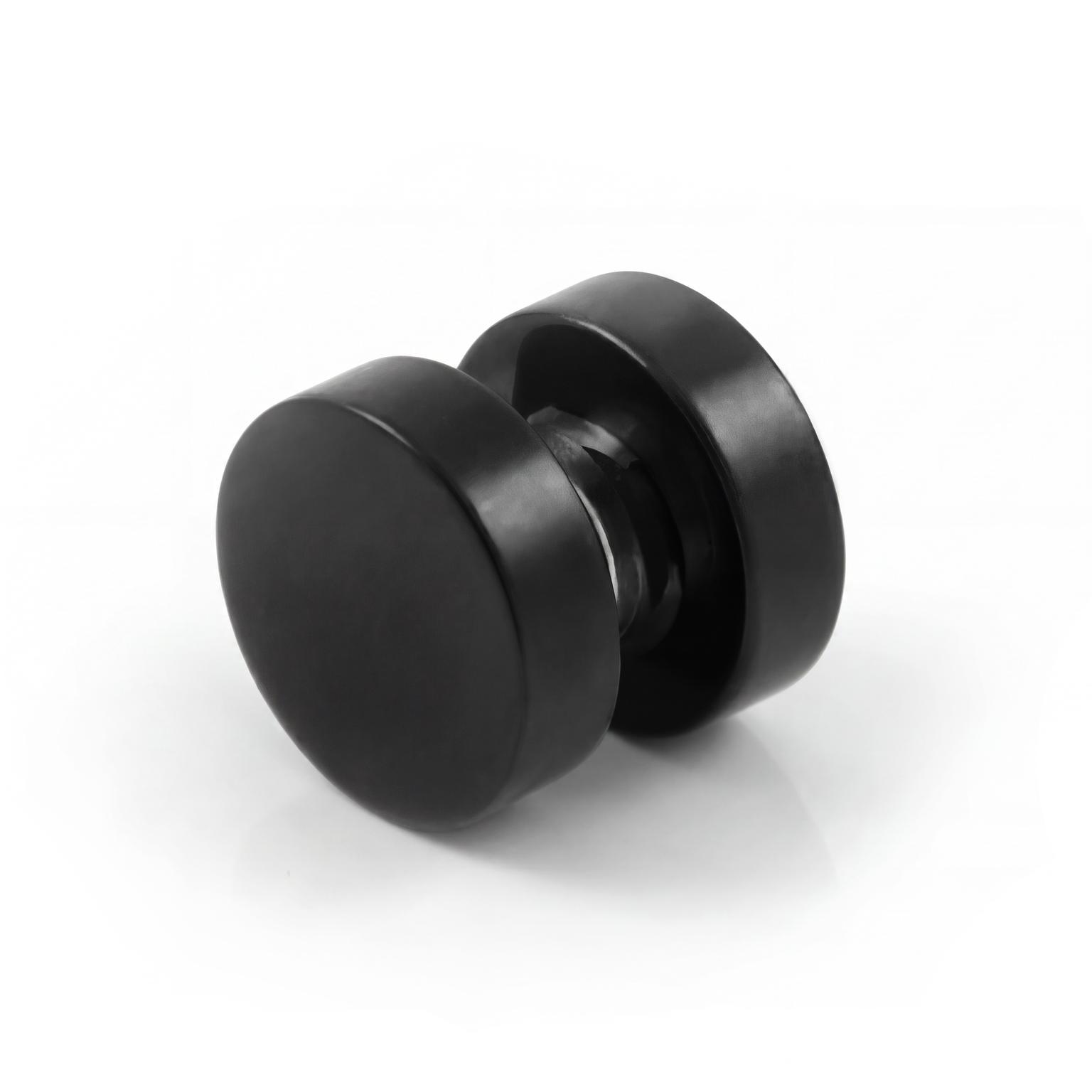 Pendiente negro de imán de 8 mm Pendiente negro de imán de 8 mm