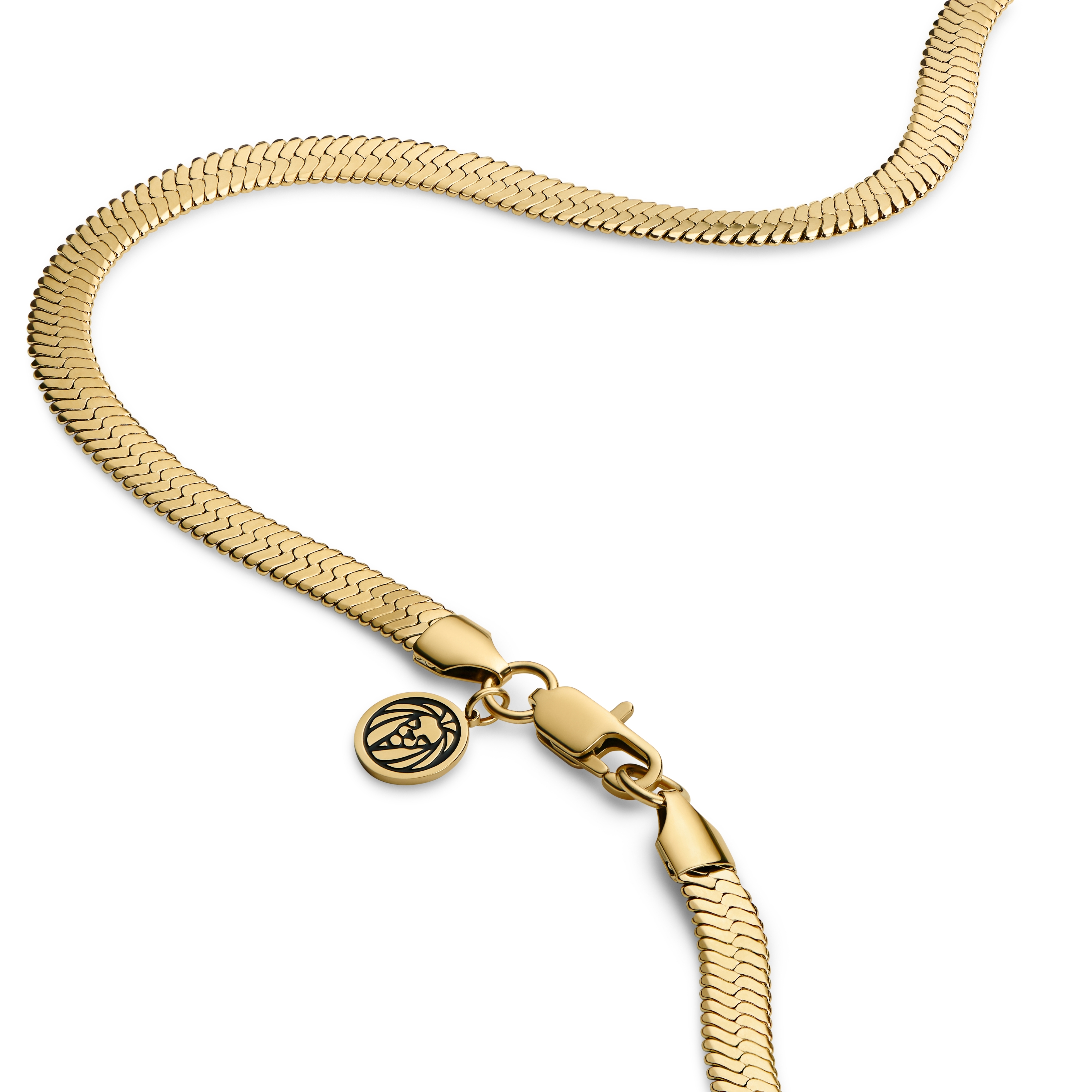 Essentials | 6 mm Gold-Ton Fischgräten-Halskette - 3