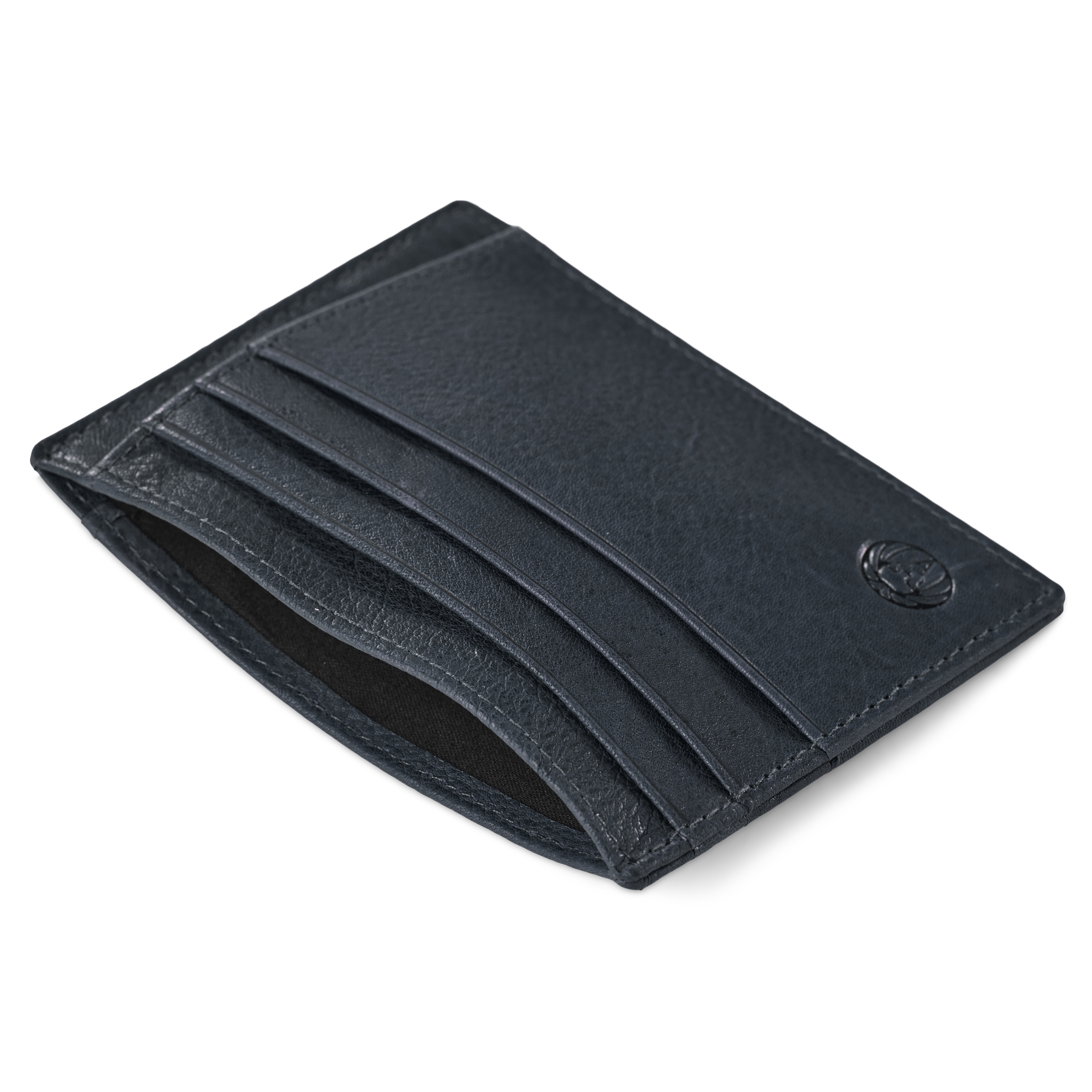 Montreal | Mini Navy Blue RFID Leather Card Holder - 4