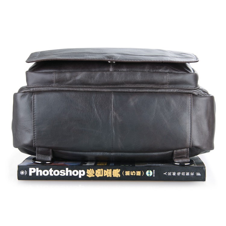 Olijfgroene Leren Rugzak / Satchelli - 5