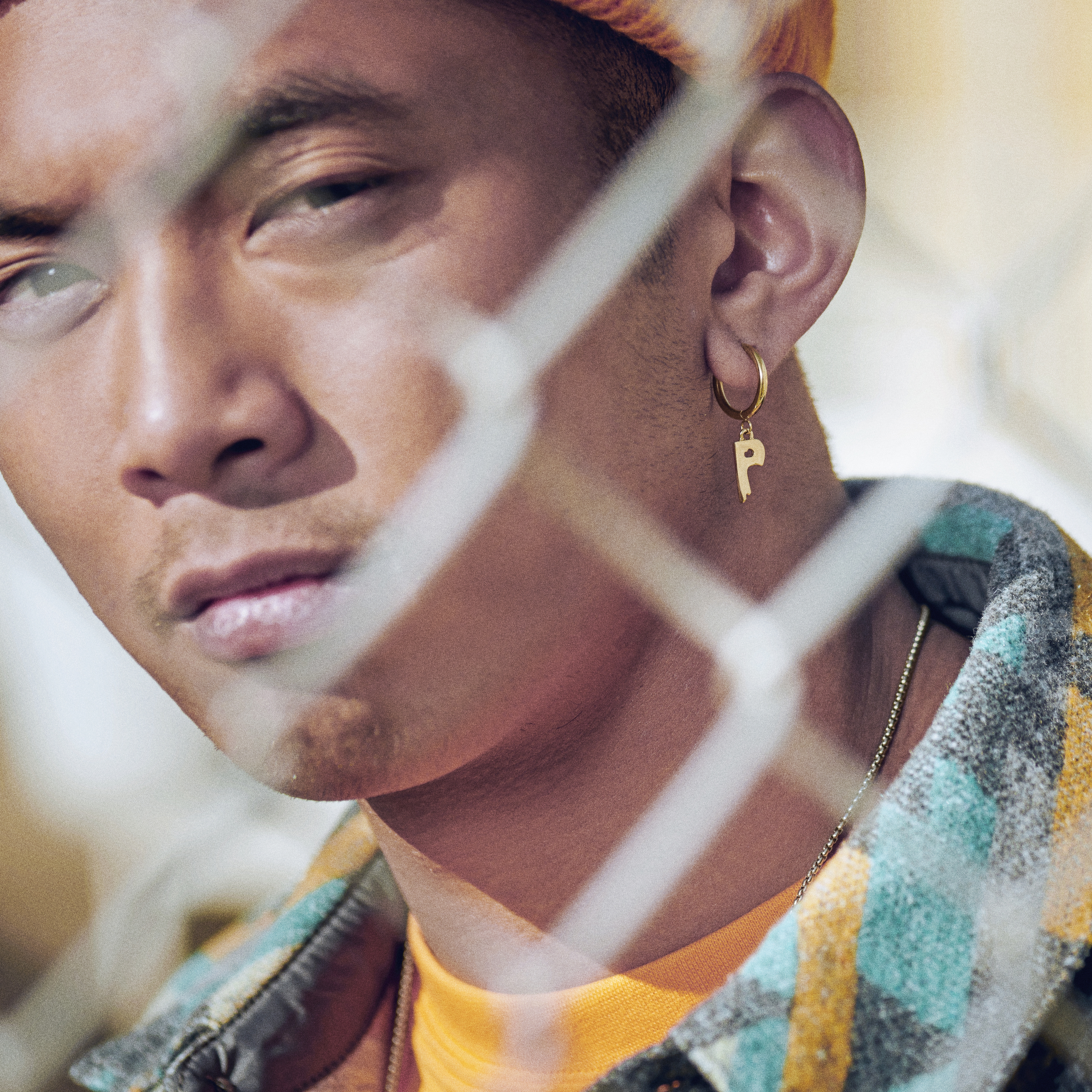 Fahrenheit | Gold-Tone Melting Initial P Hoop Earring - 2