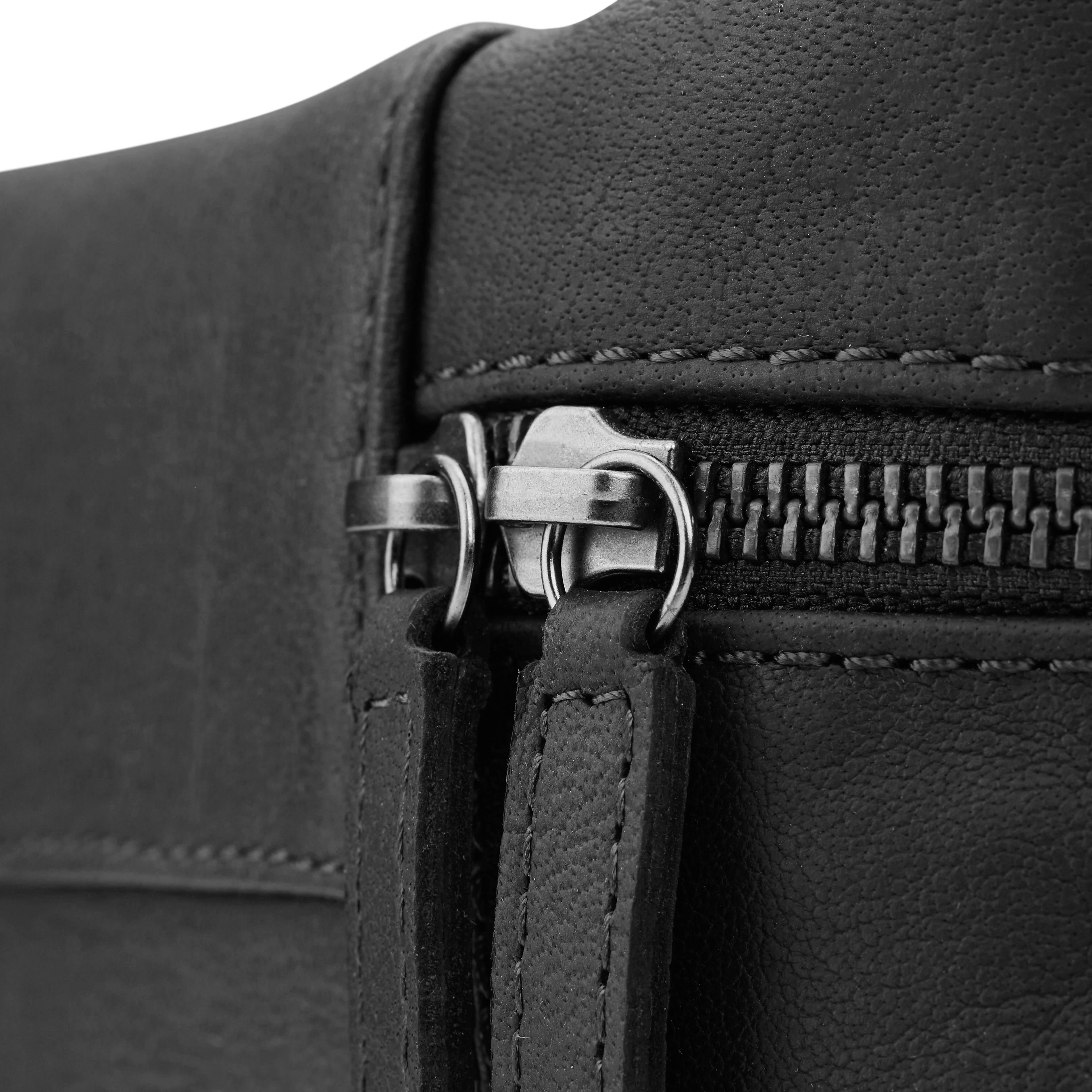 Oxford Black XL Toiletry Leather Bag - 8