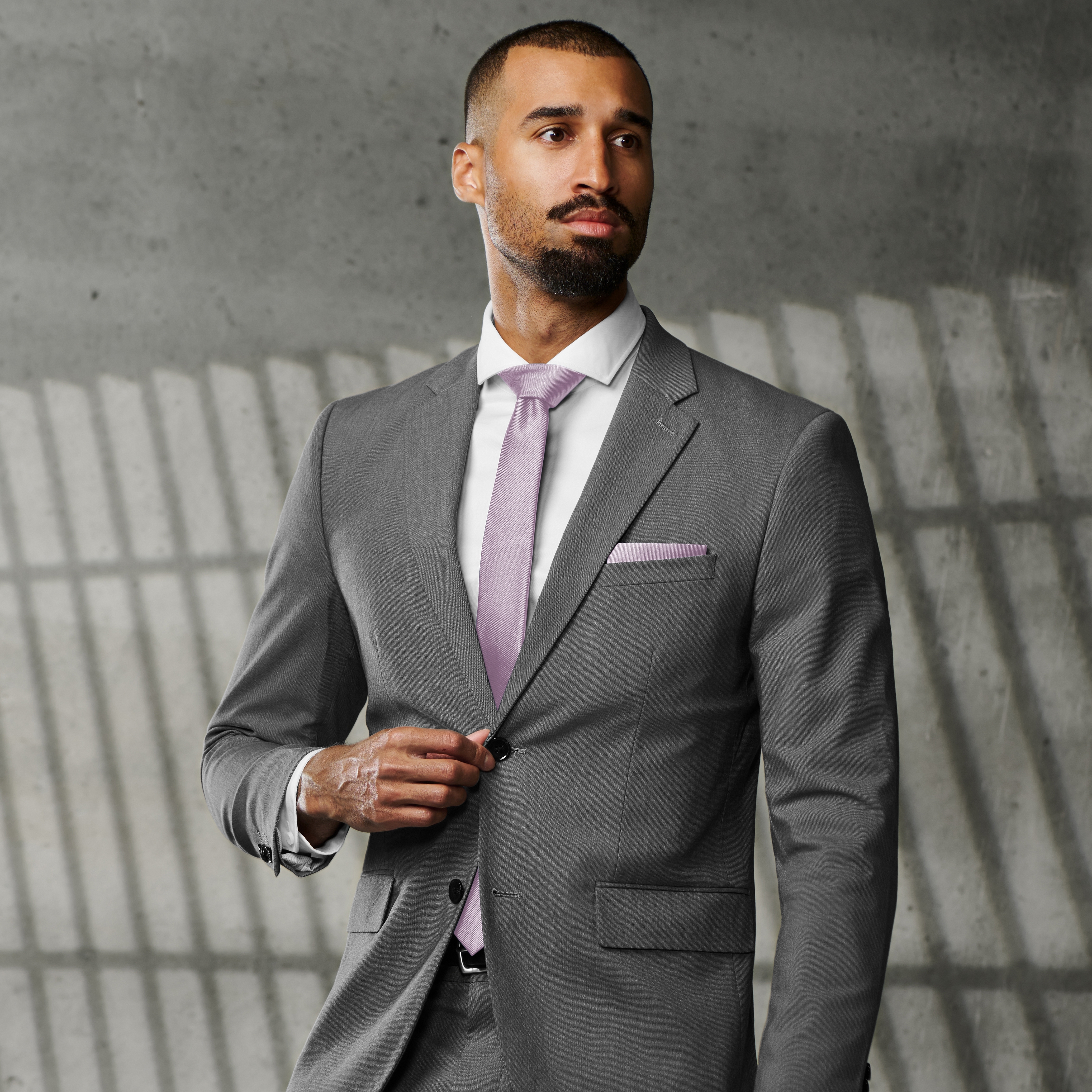 Lichtpaarse Pochet van Grosgrain - 2