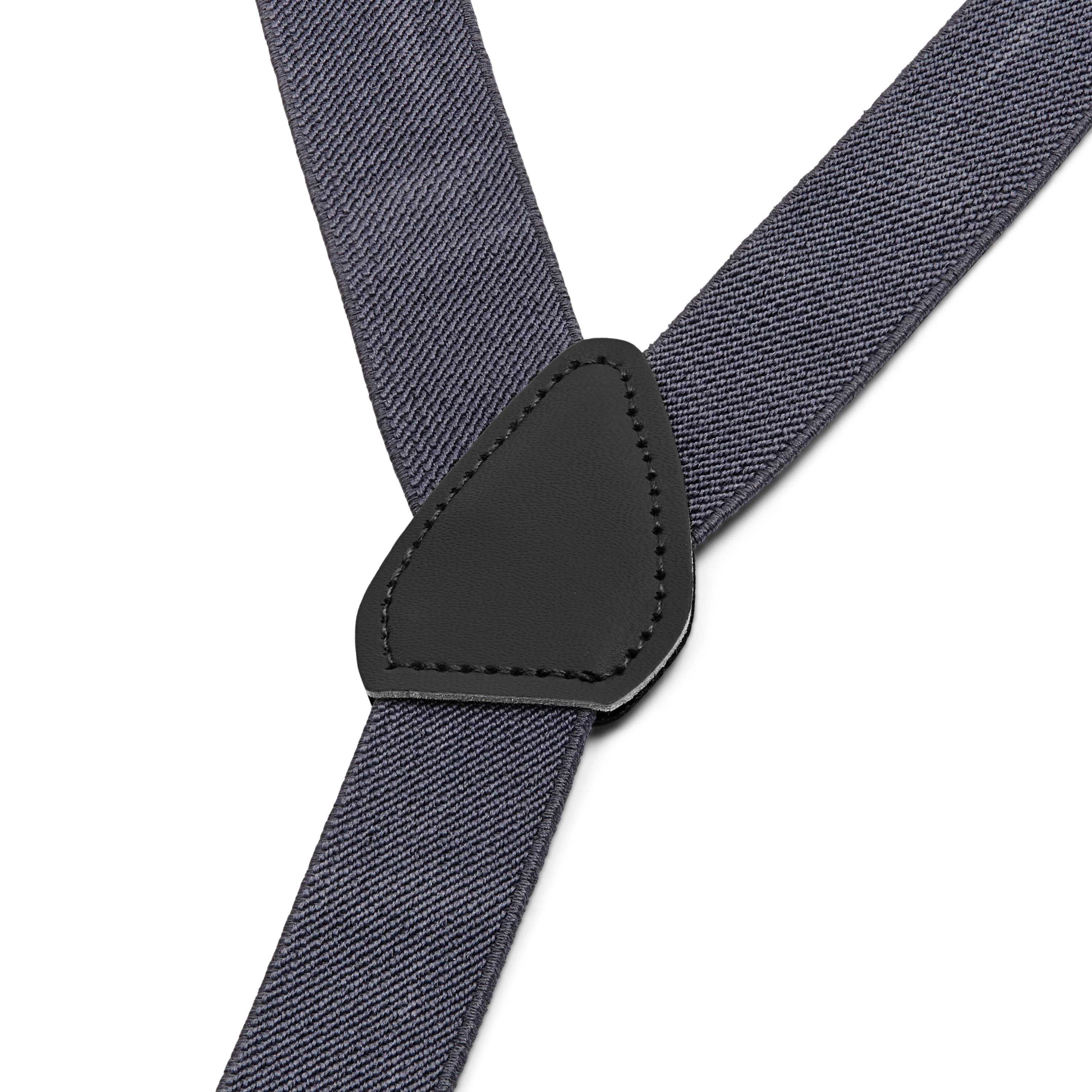 Dark Grey Slim Clip-On Suspenders  - 2