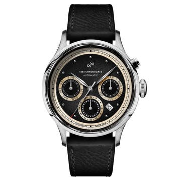 1564 Chronodate Automatic | Surgical Steel & Black 1564 Chronodate Automatic | Surgical Steel & Black