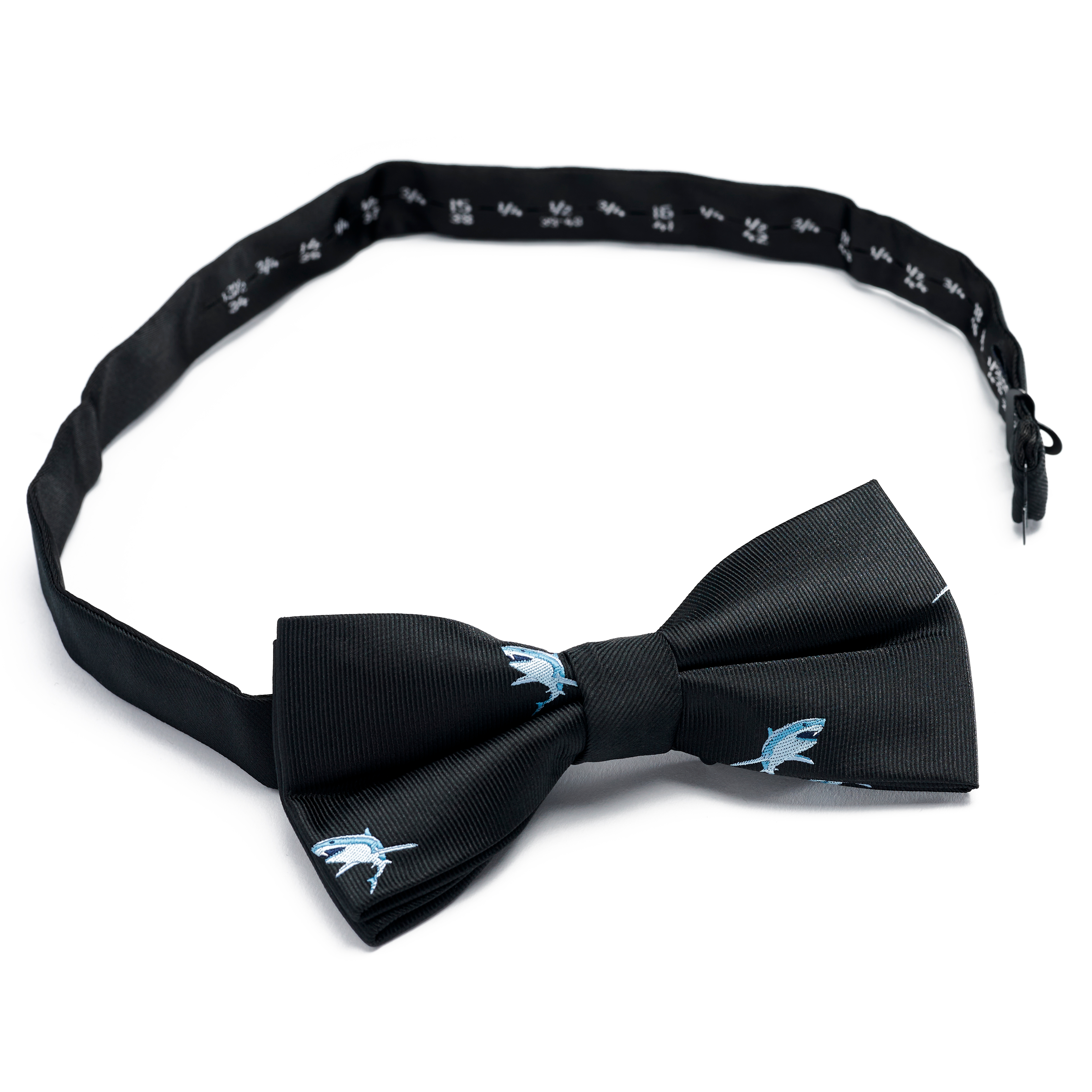 Black With Sharks Pre-Tied Bow Tie - 2