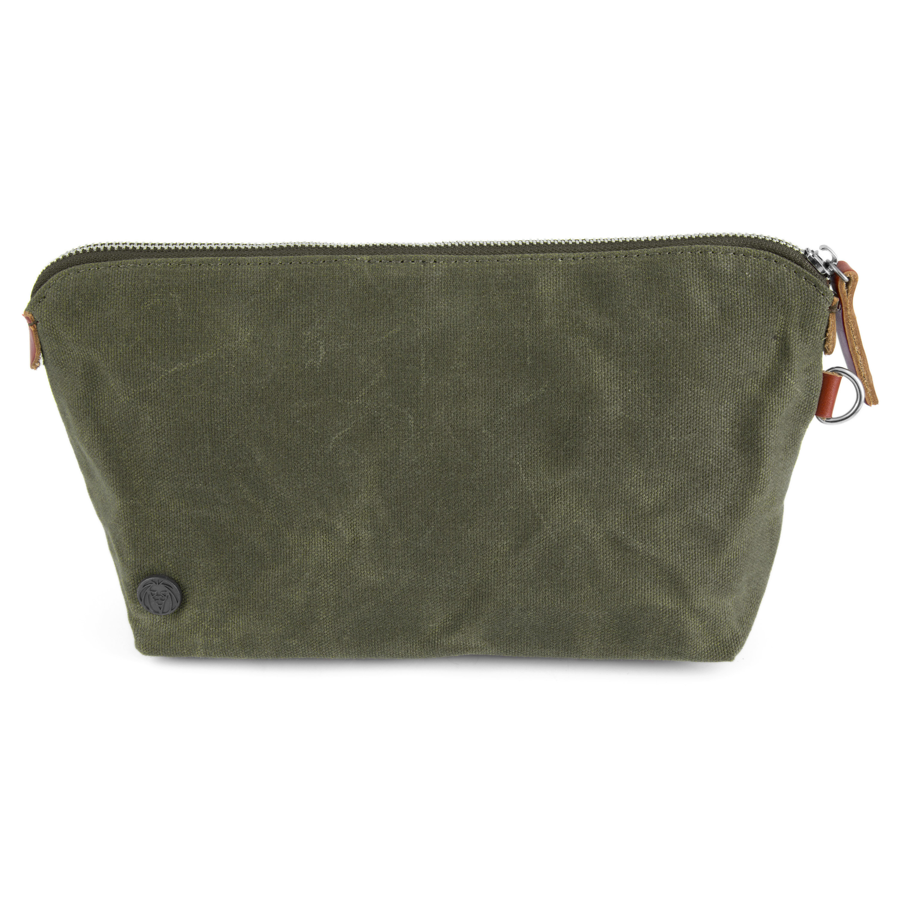 Olivengrøn Drexel Voksbehandlet Kanvastoilettaske - 4