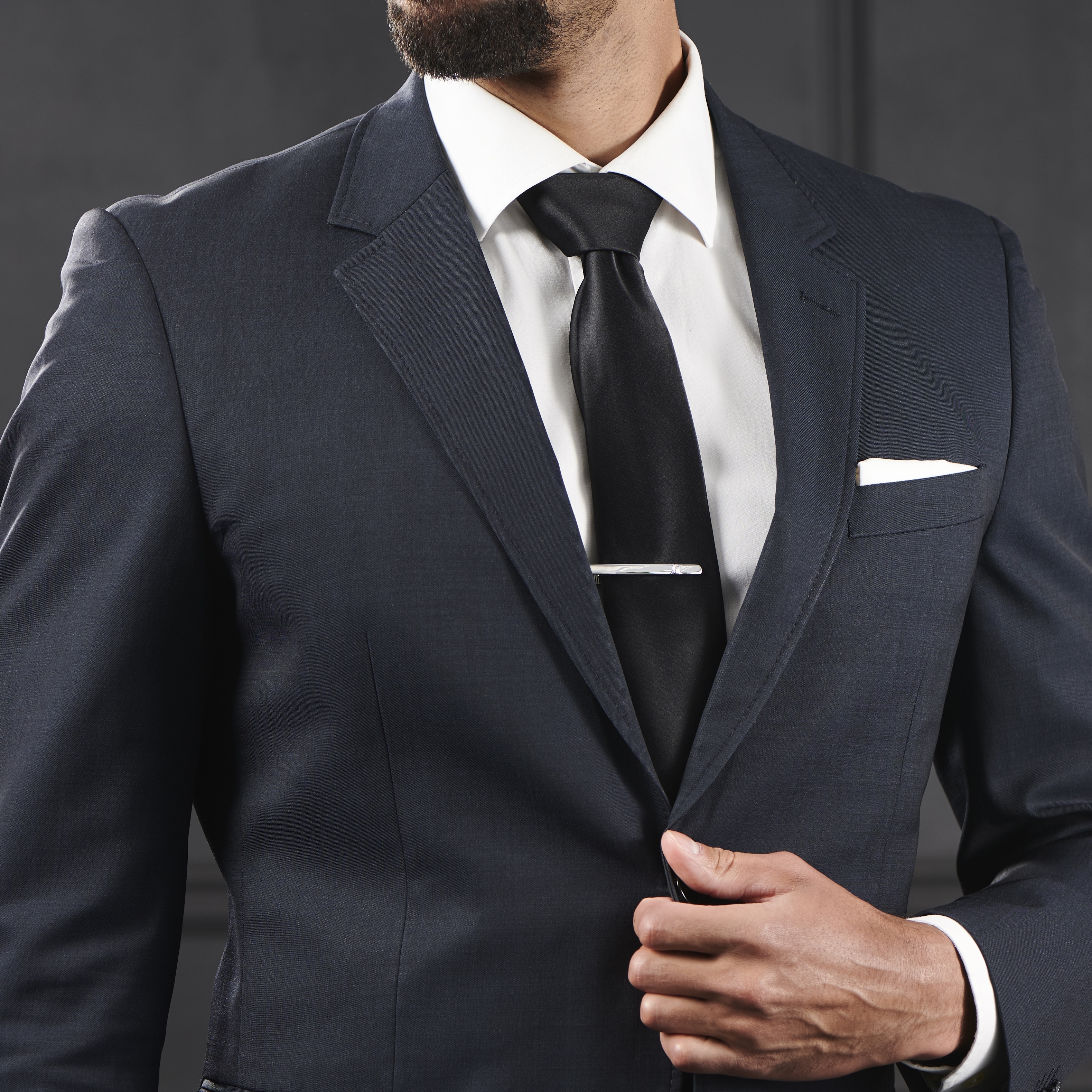 Srebrna spinka do krawata 925s zaokrąglony prostokąt - 5