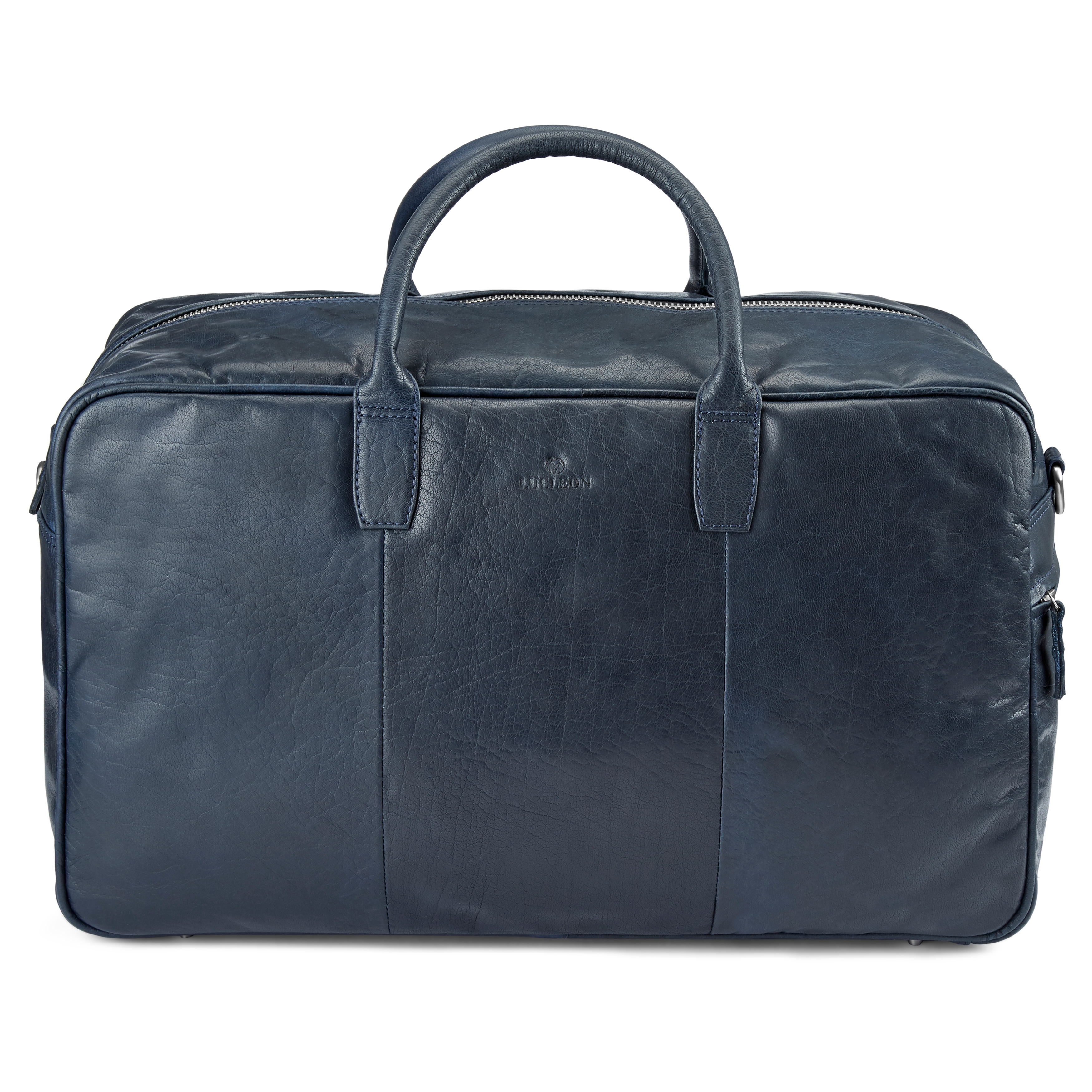 Bolsa de viaje de cuero azul marino Montreal - 2