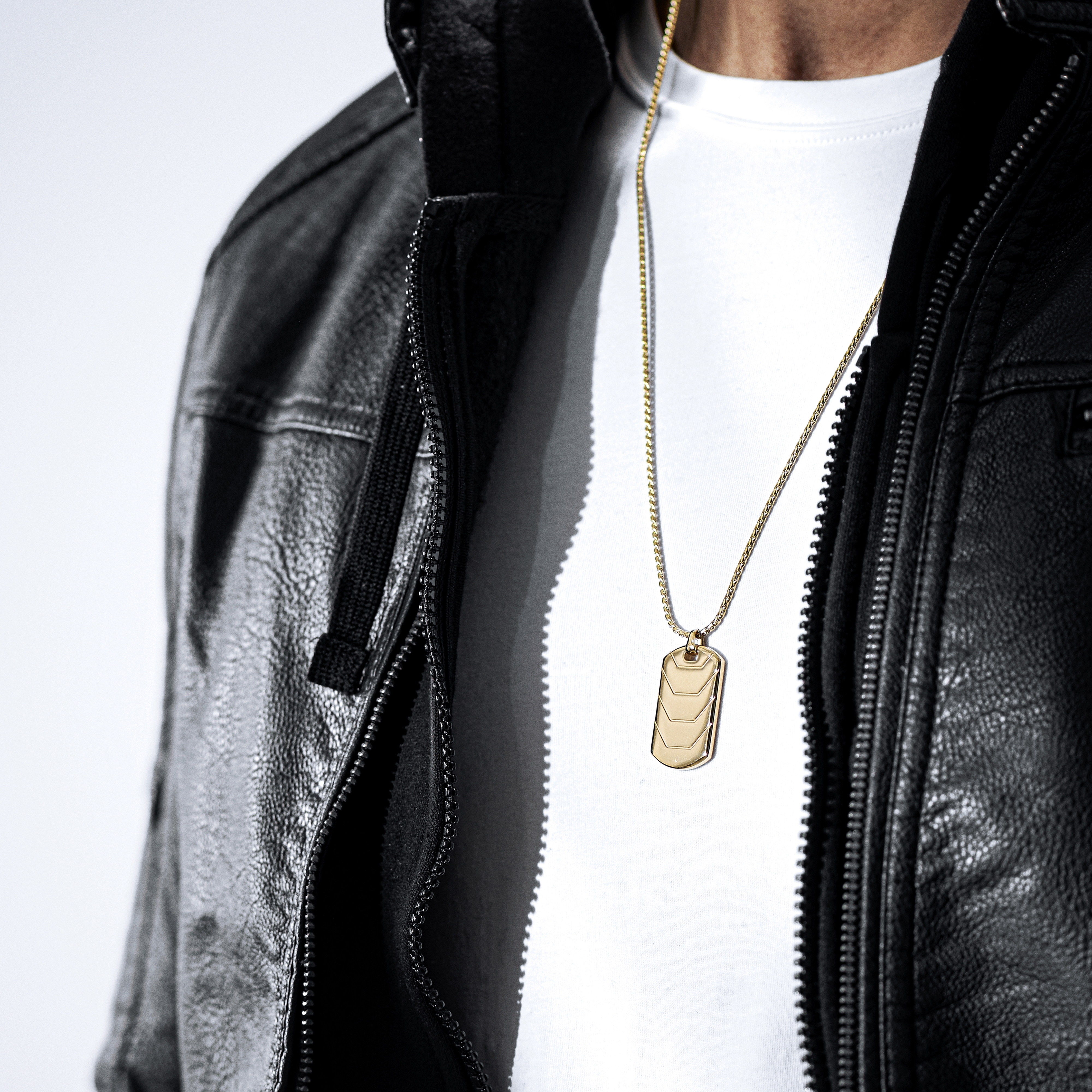 Icarus Rayder Gold-tone Dog Tag Necklace - 2