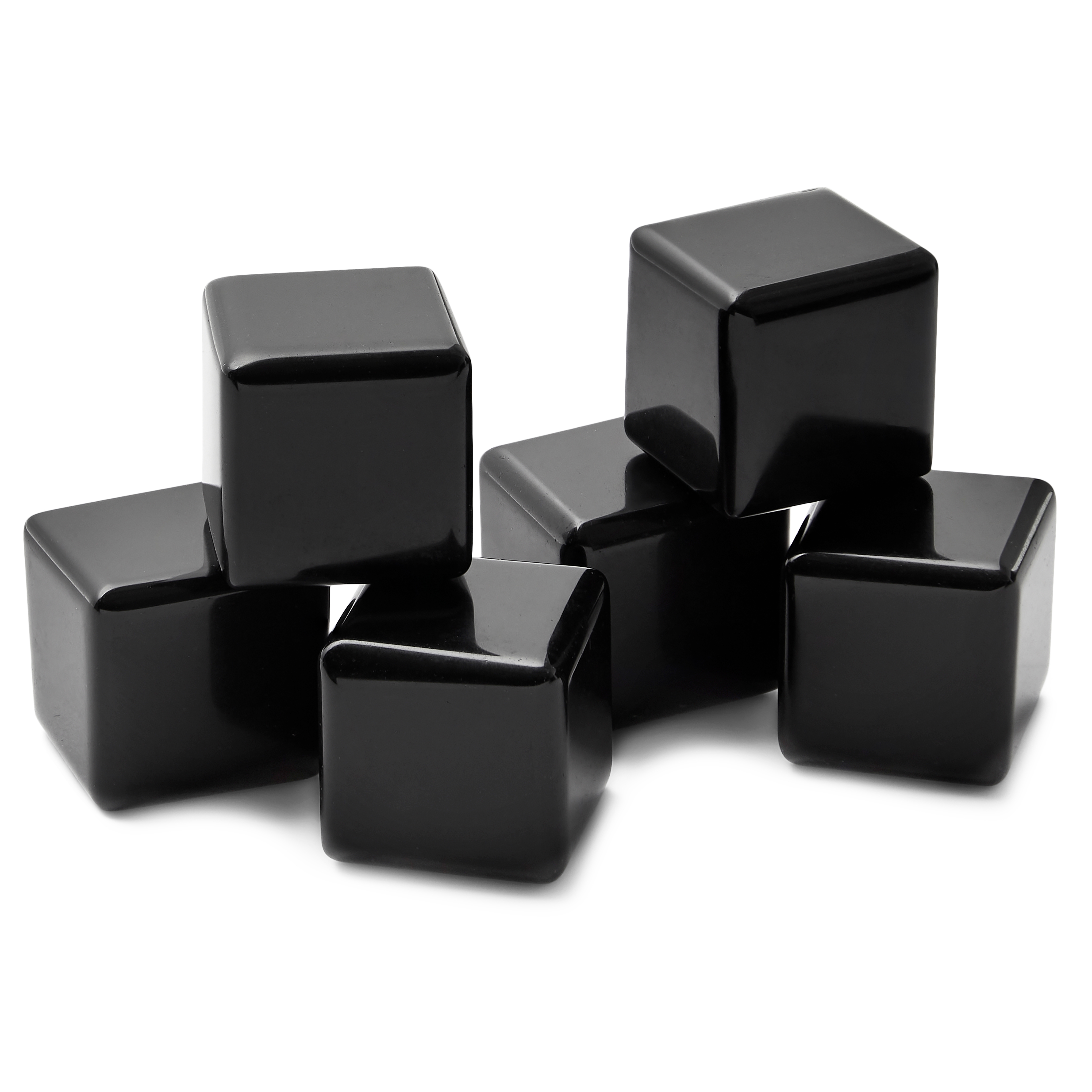 Flint | Set de 6 piedras negras de obsidiana para whisky