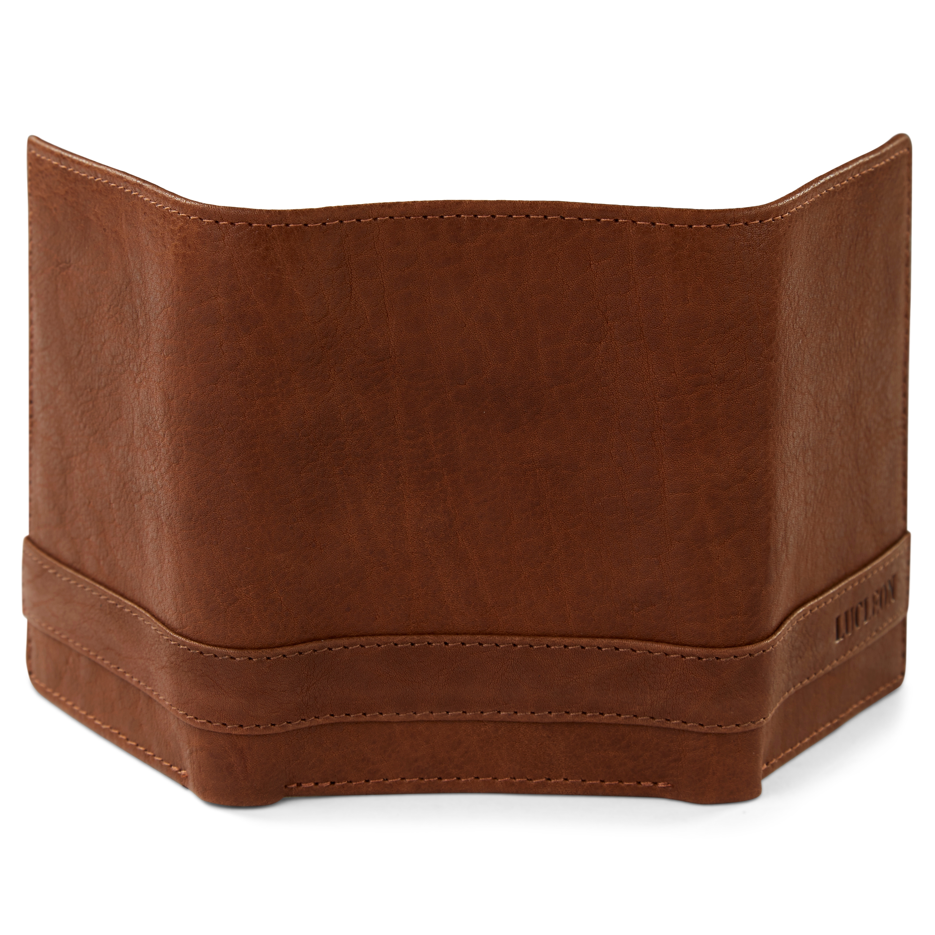 Cambodia Drievoudige Tankleurige Lederen RFID-portemonnee - 3