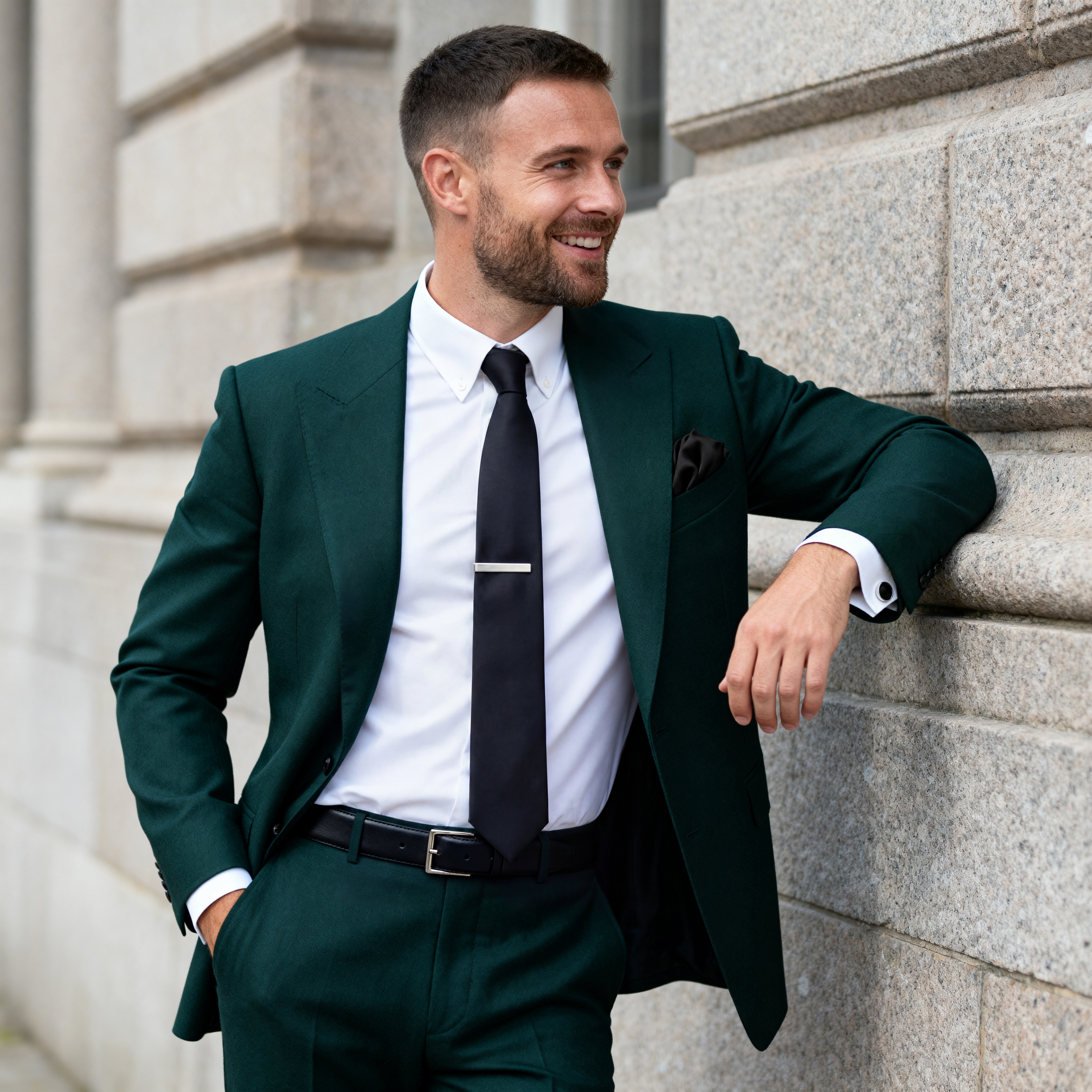 Prendedor de Gravata Prateado Polido de 4 cm - 2