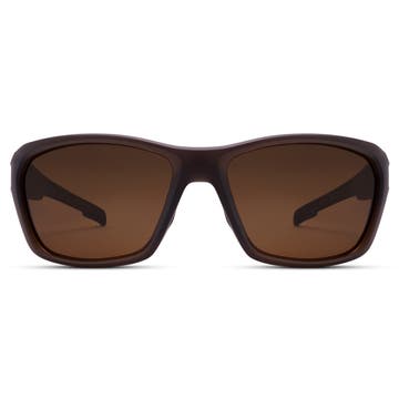 Polarised Black Sports Sunglasses with Brown Lenses Polarised Black Sports Sunglasses with Brown Lenses