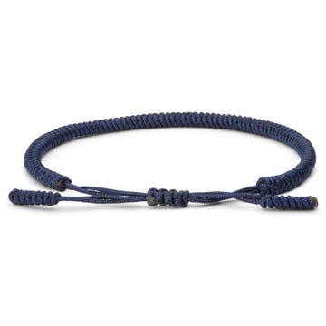 Adjustable Blue Nylon Lucky Knot Bracelet Adjustable Blue Nylon Lucky Knot Bracelet