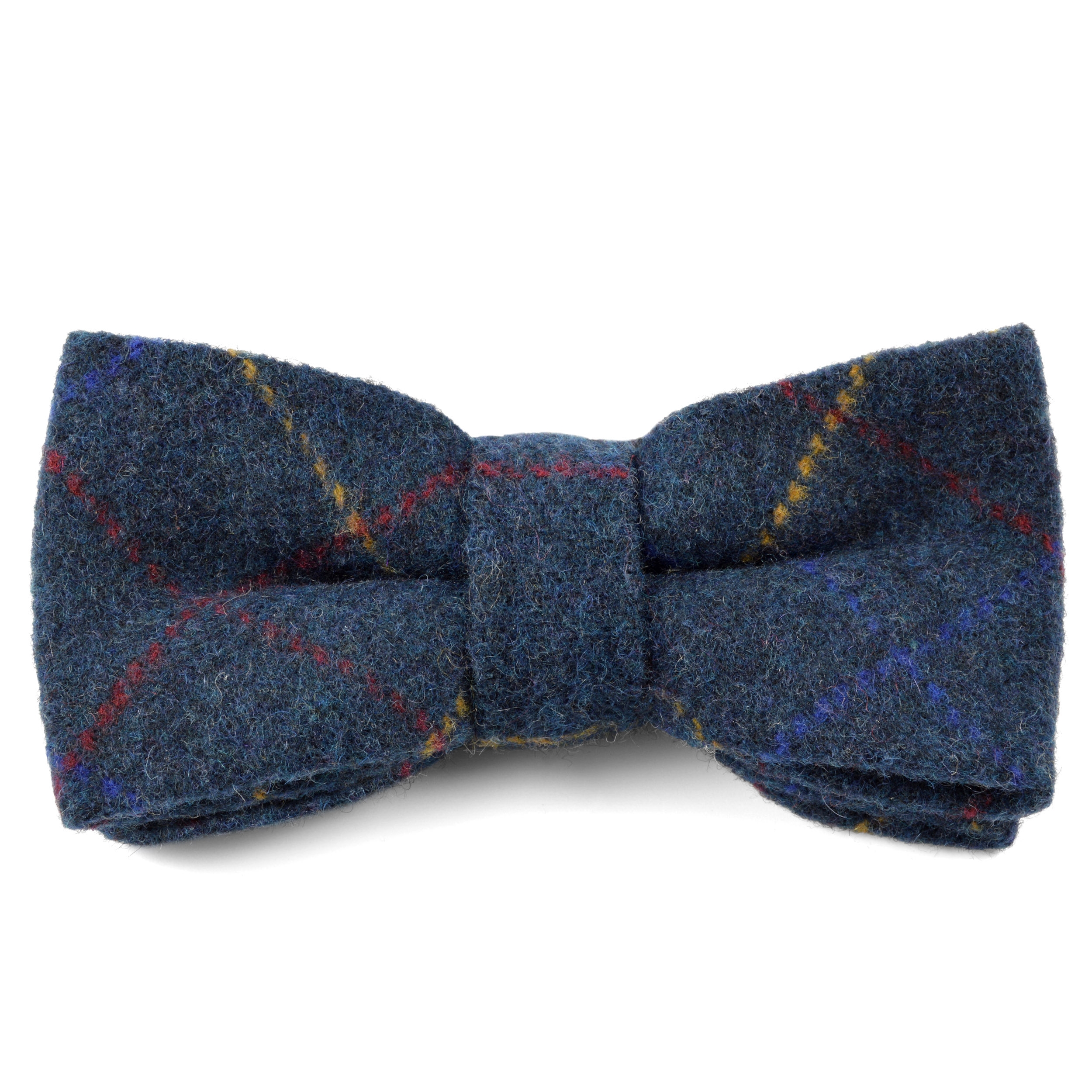 Sininen Ruudullinen Käsintehty Villarusetti - 1