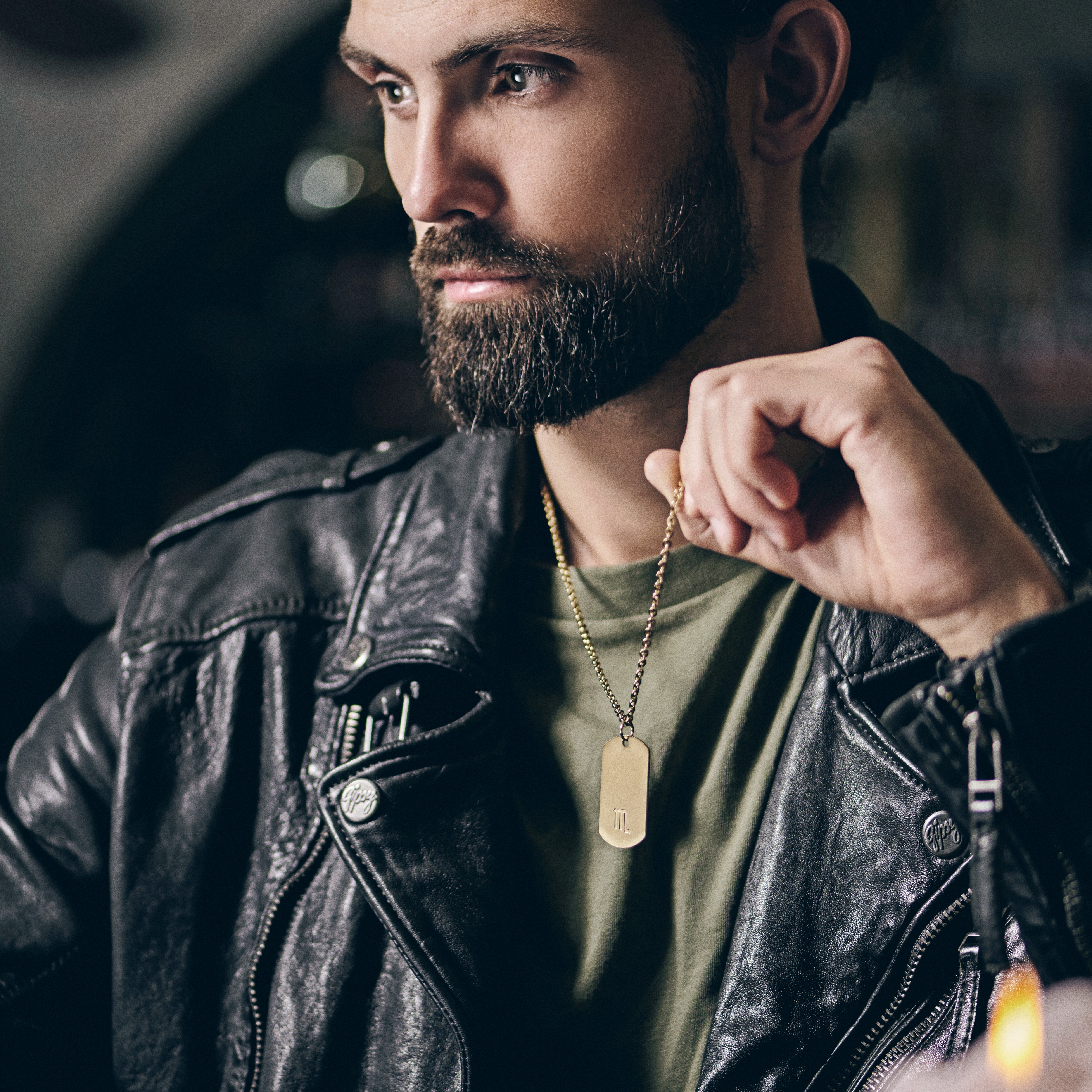 Skorpionen Zodiac Gulltonet Halskjede - 5