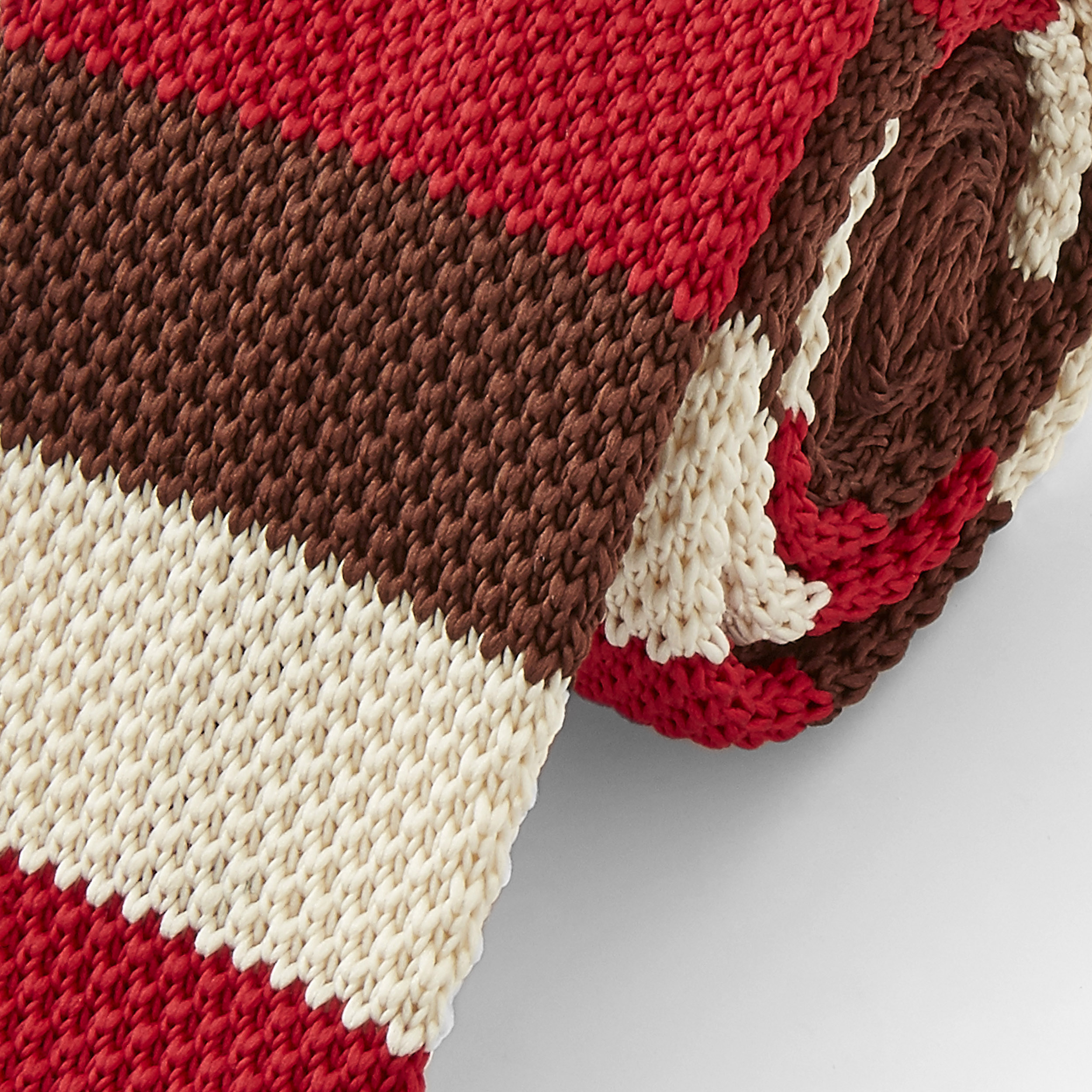 Autumn Reds Knitted Tie - 2