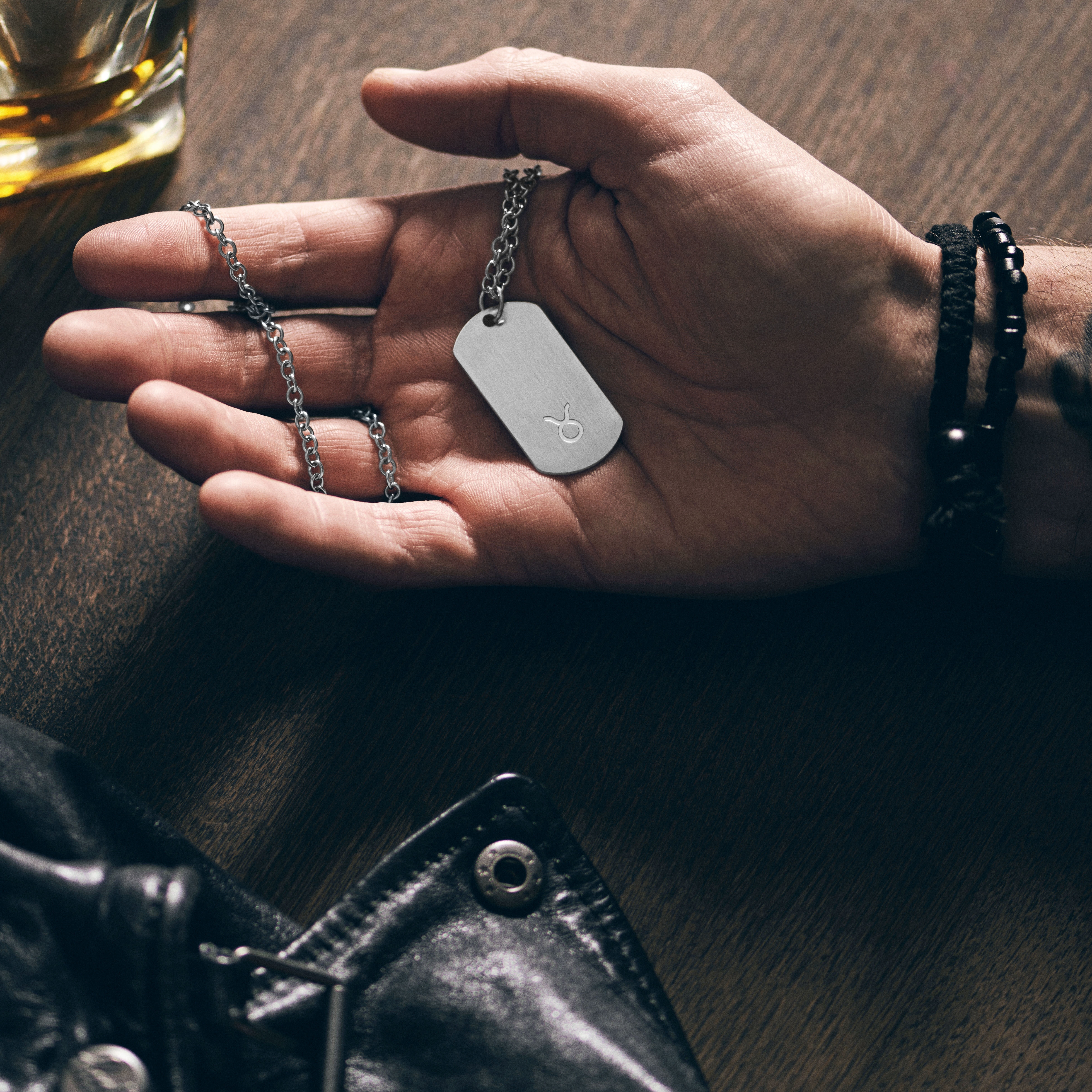 Taurus Zodiac Silver-Tone Steel Necklace - 4